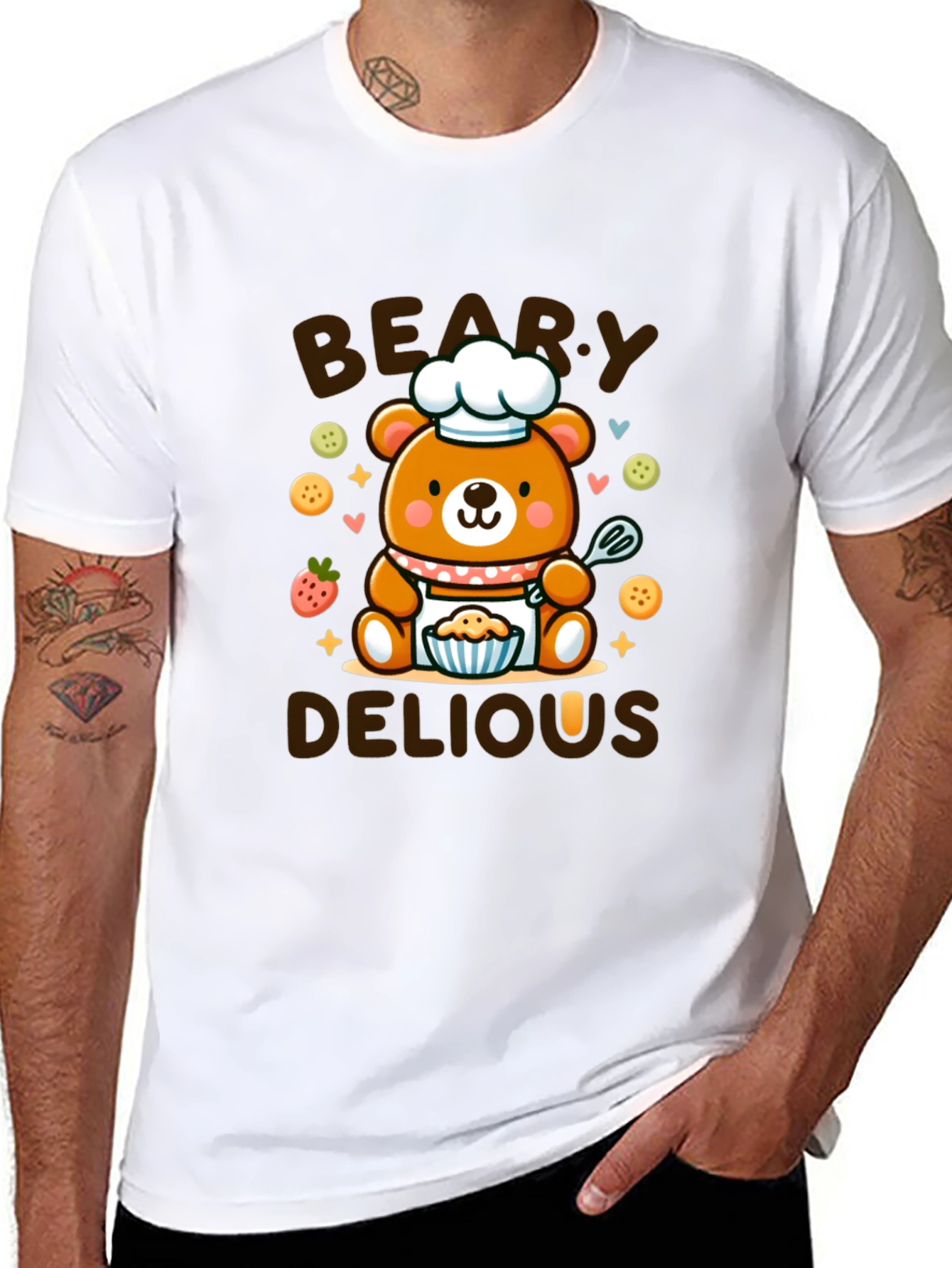 Beary Delious T-Shirt - Cute Chef Bear Design