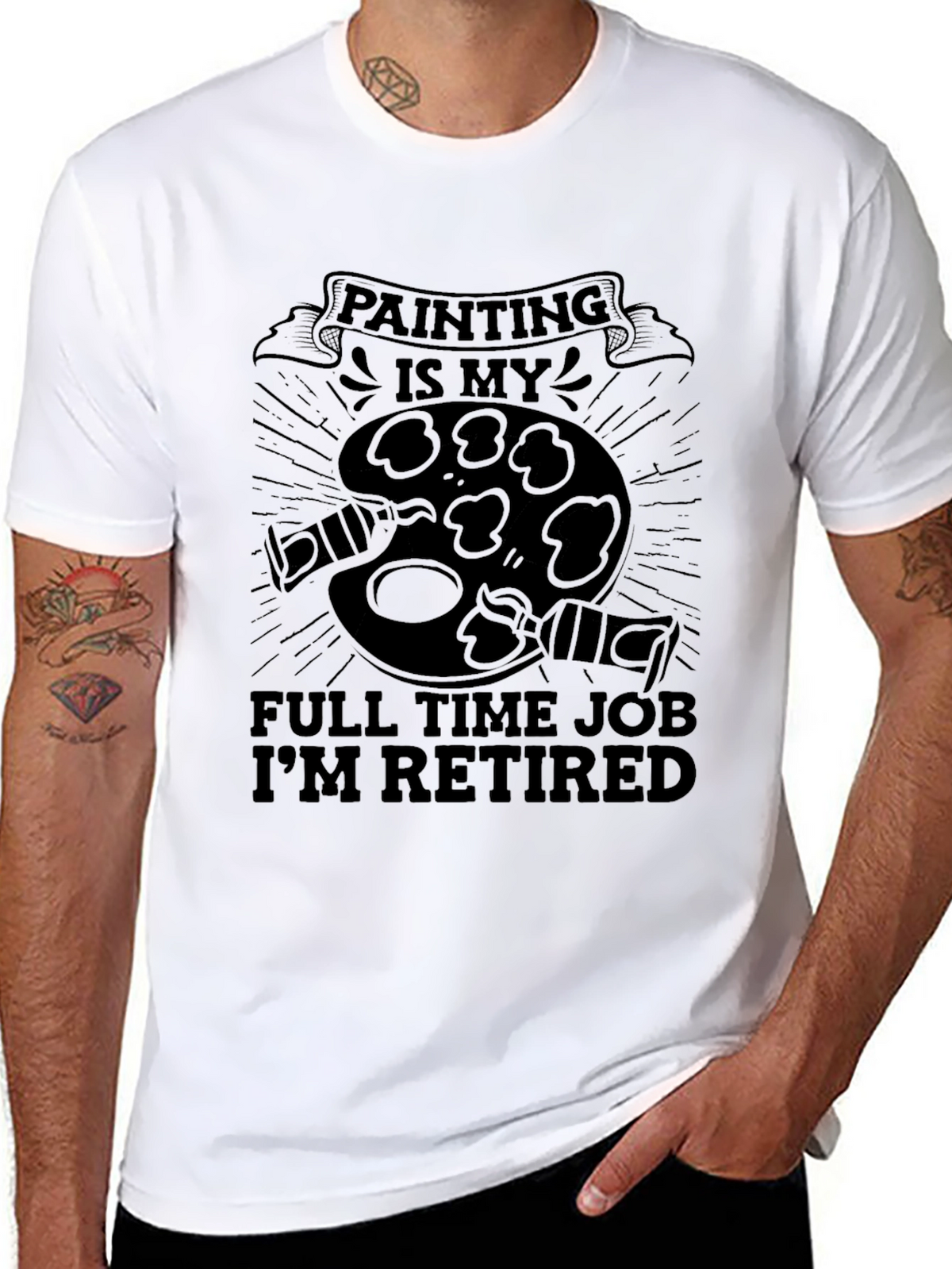 Painter Retirement T-Shirt - Full Time Job