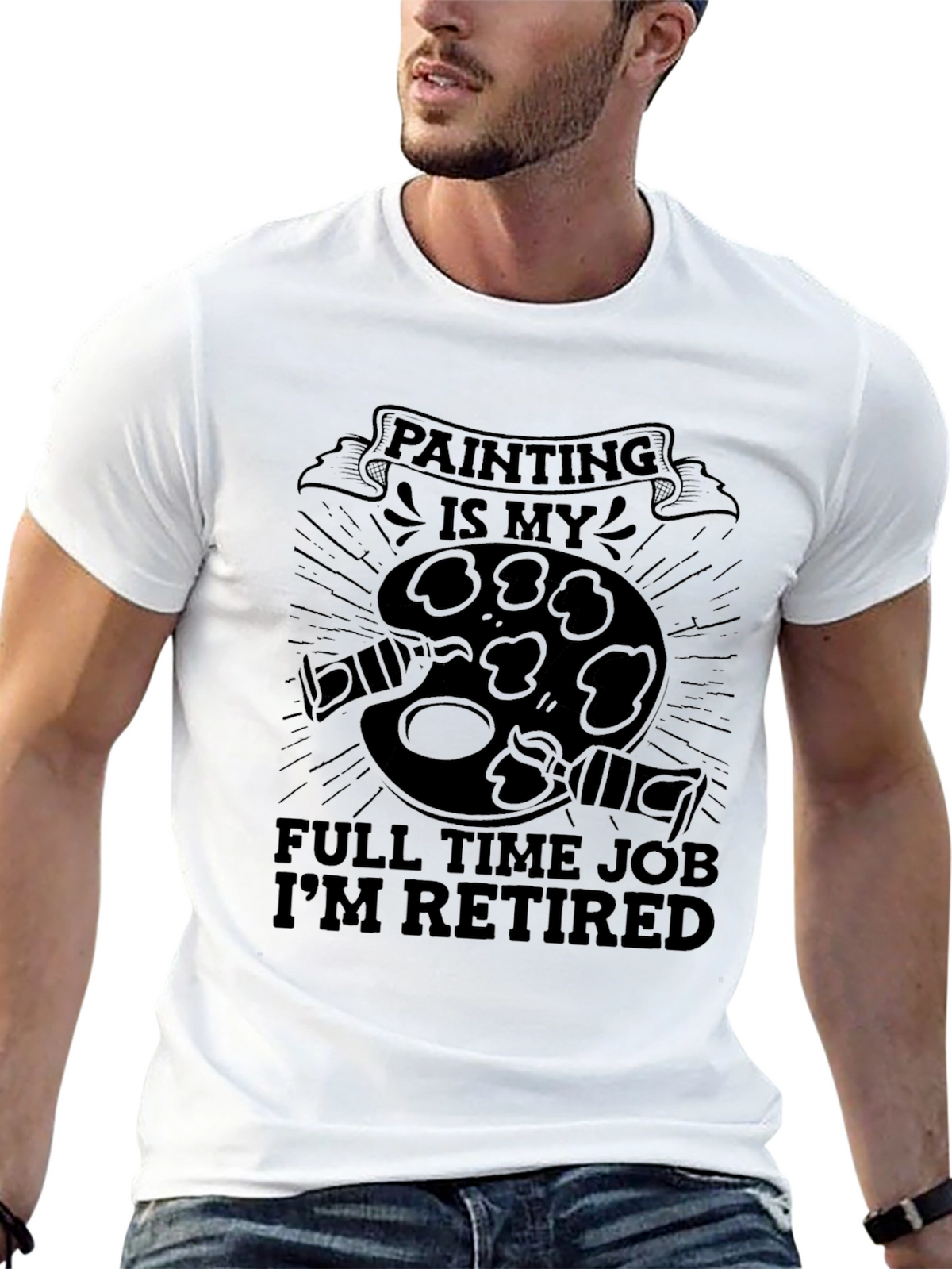 Painter Retirement T-Shirt - Full Time Job