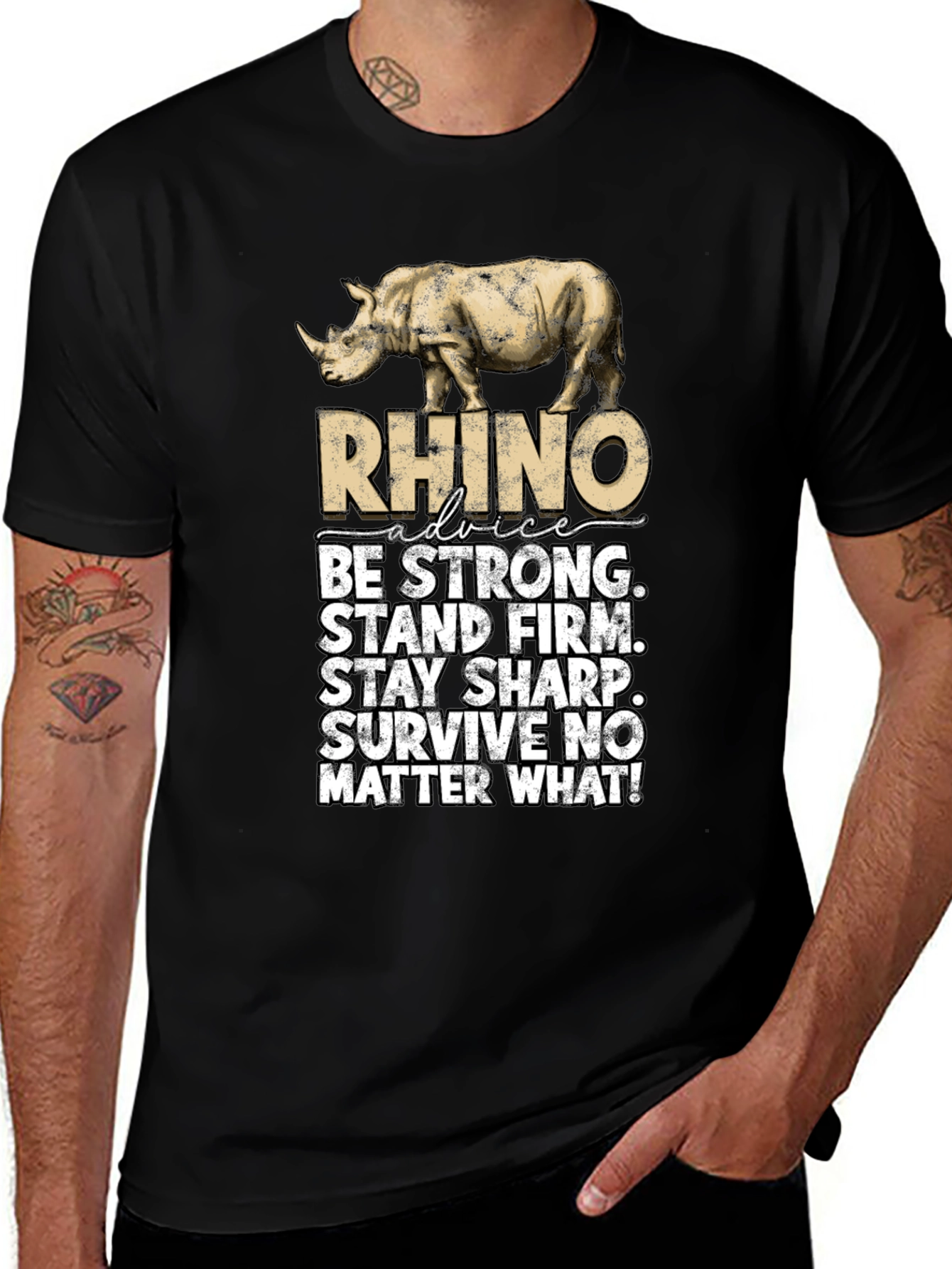 Rhino Advice Graphic T-Shirt