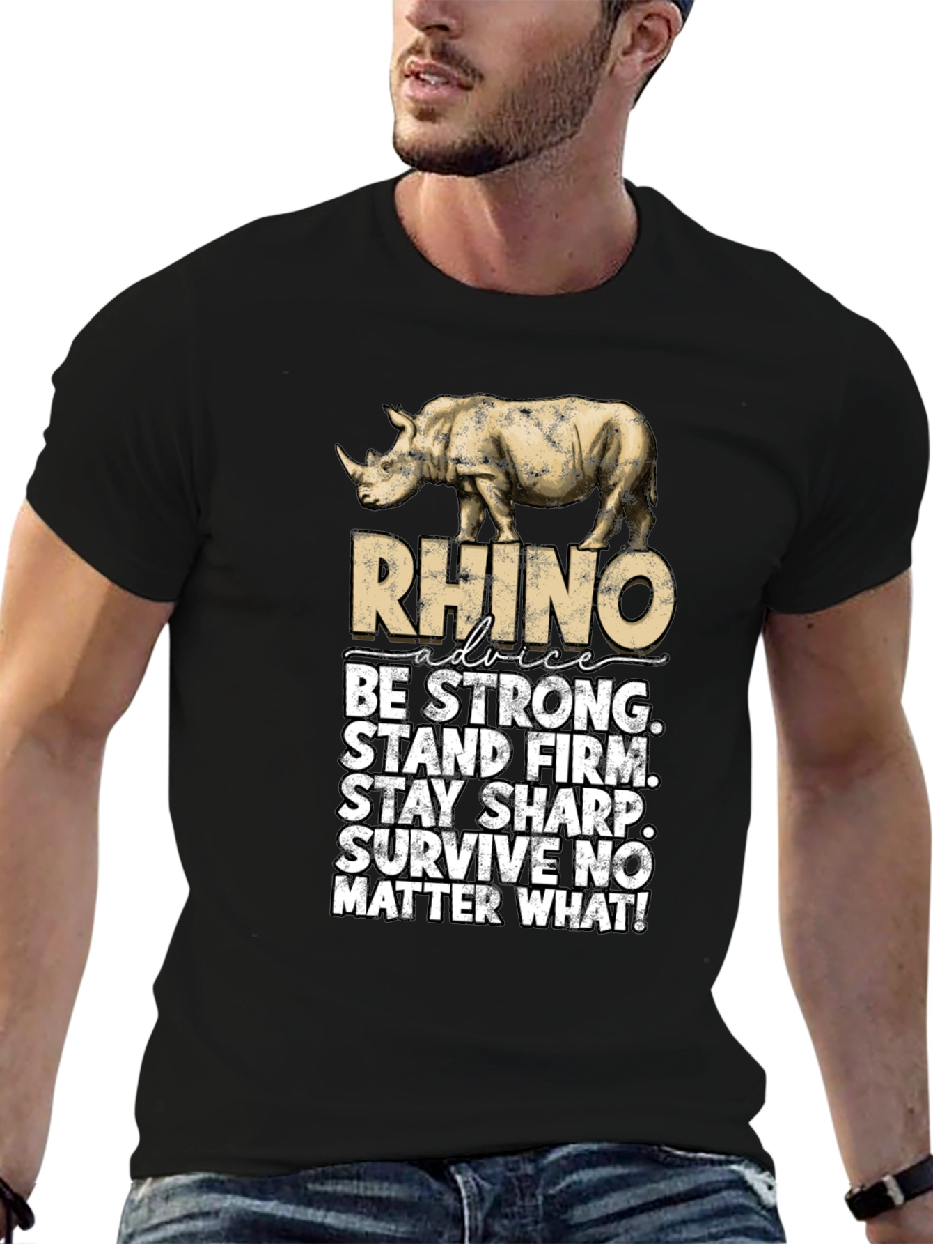 Rhino Advice Graphic T-Shirt