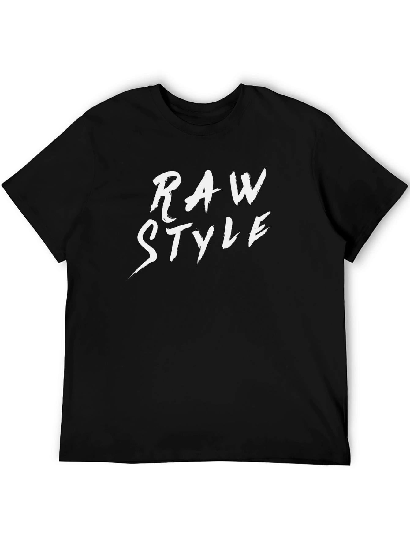 Raw Style Black Graphic T-Shirt