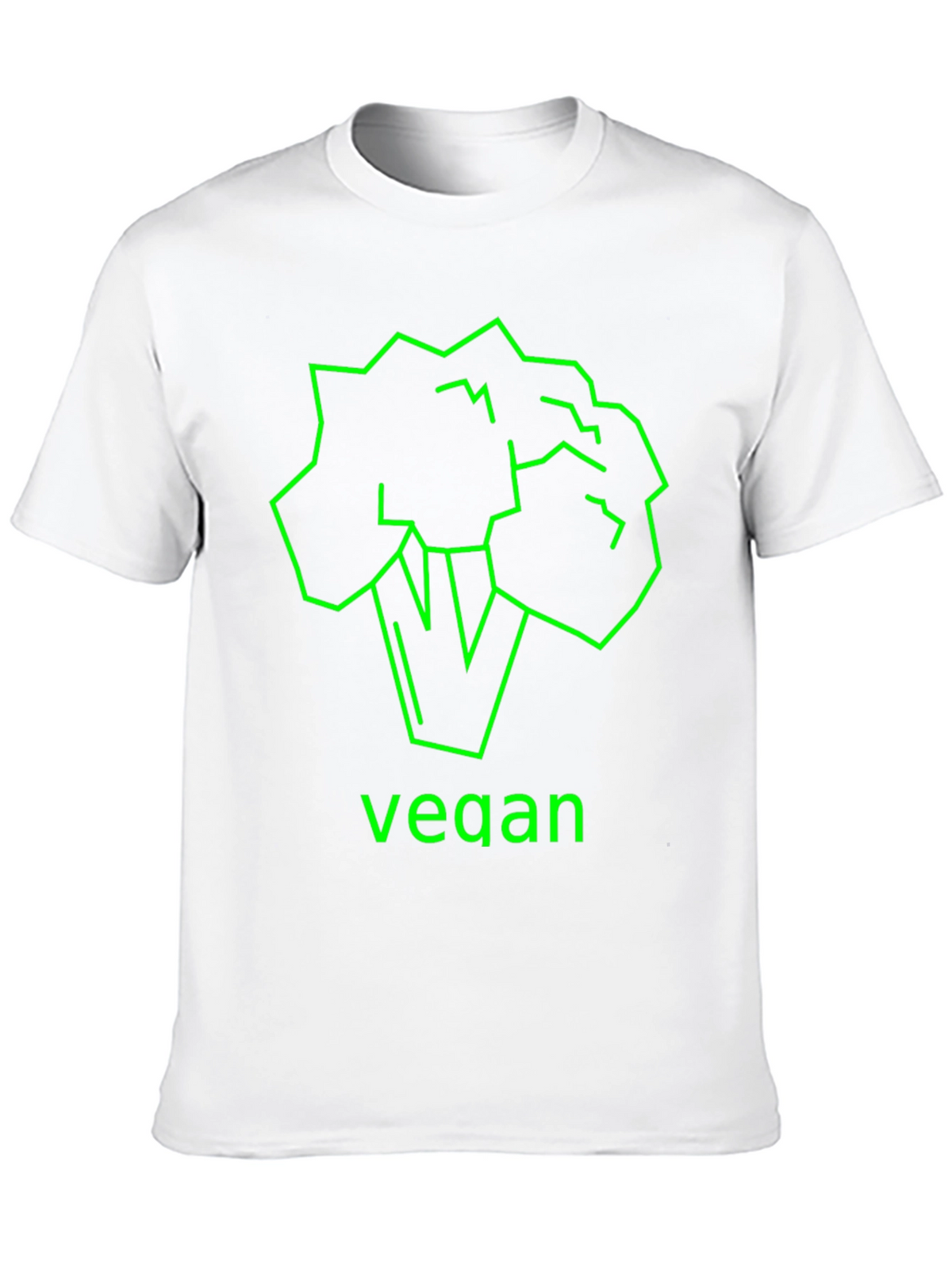 Vegan Broccoli Graphic Tee - Unisex Black T-Shirt