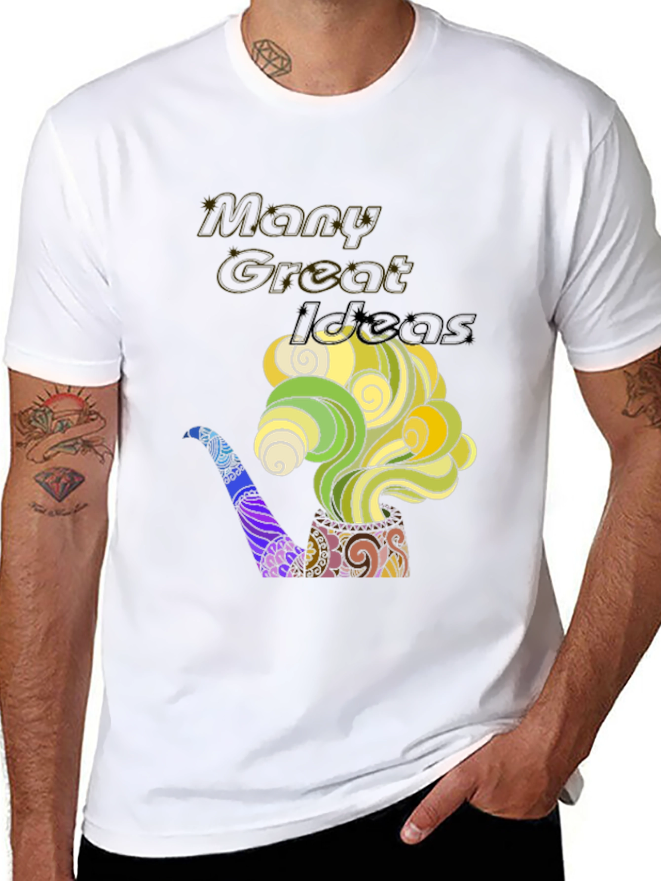 Many Great Ideas Graphic Tee - Unique Pipe Design