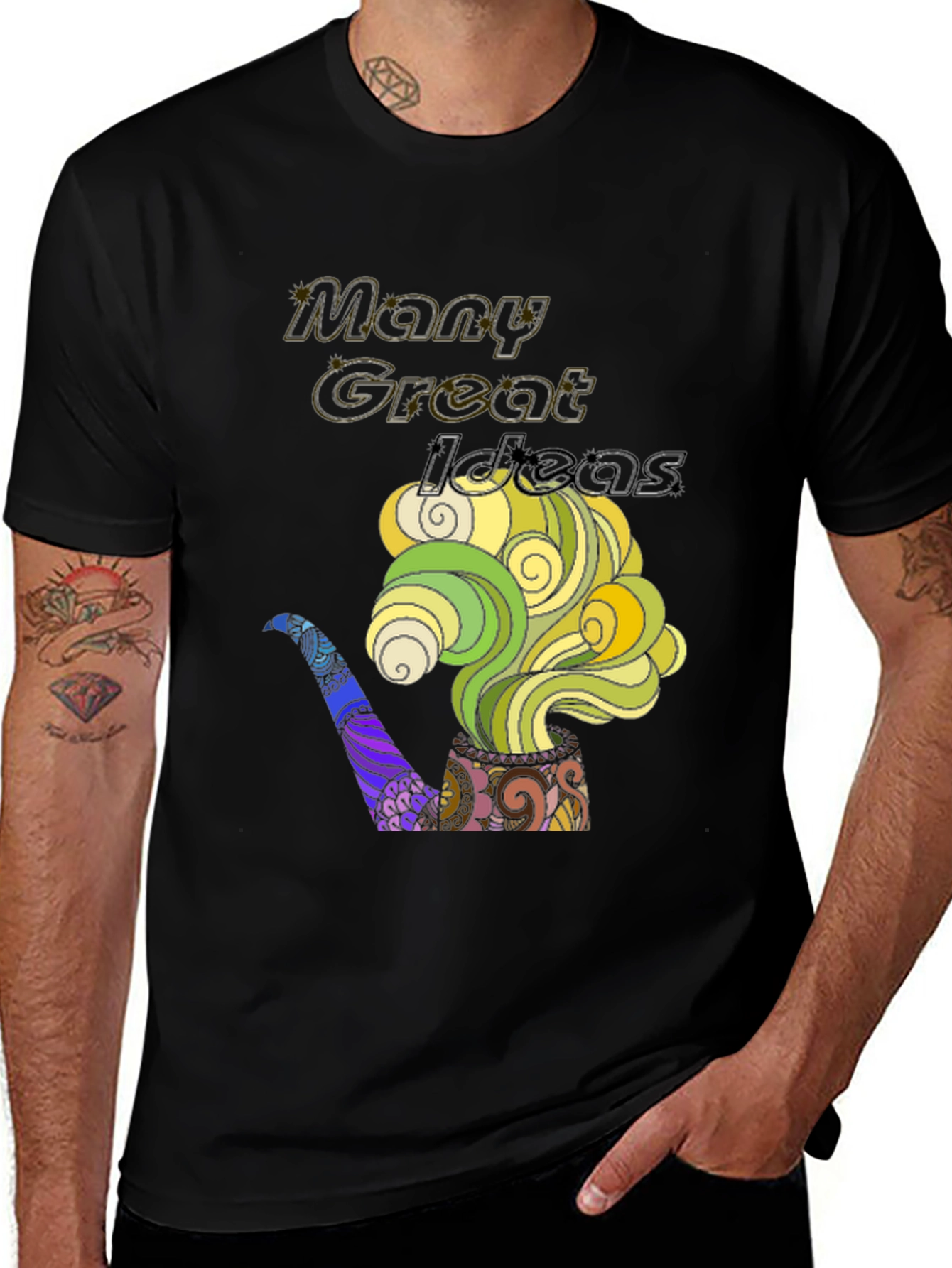 Many Great Ideas Graphic Tee - Unique Pipe Design