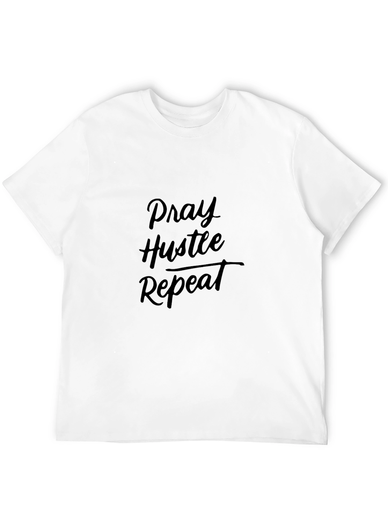 Pray Hustle Repeat Black T-Shirt