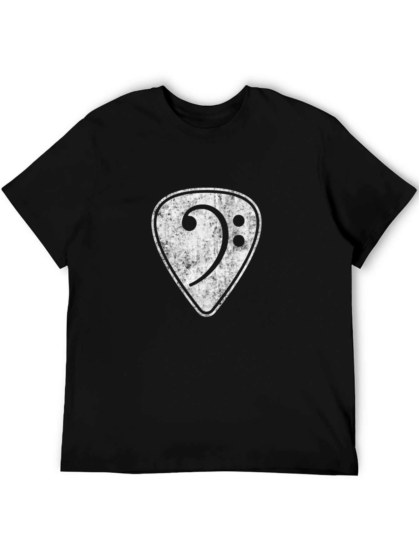Bass Clef Guitar Pick Graphic T-Shirt