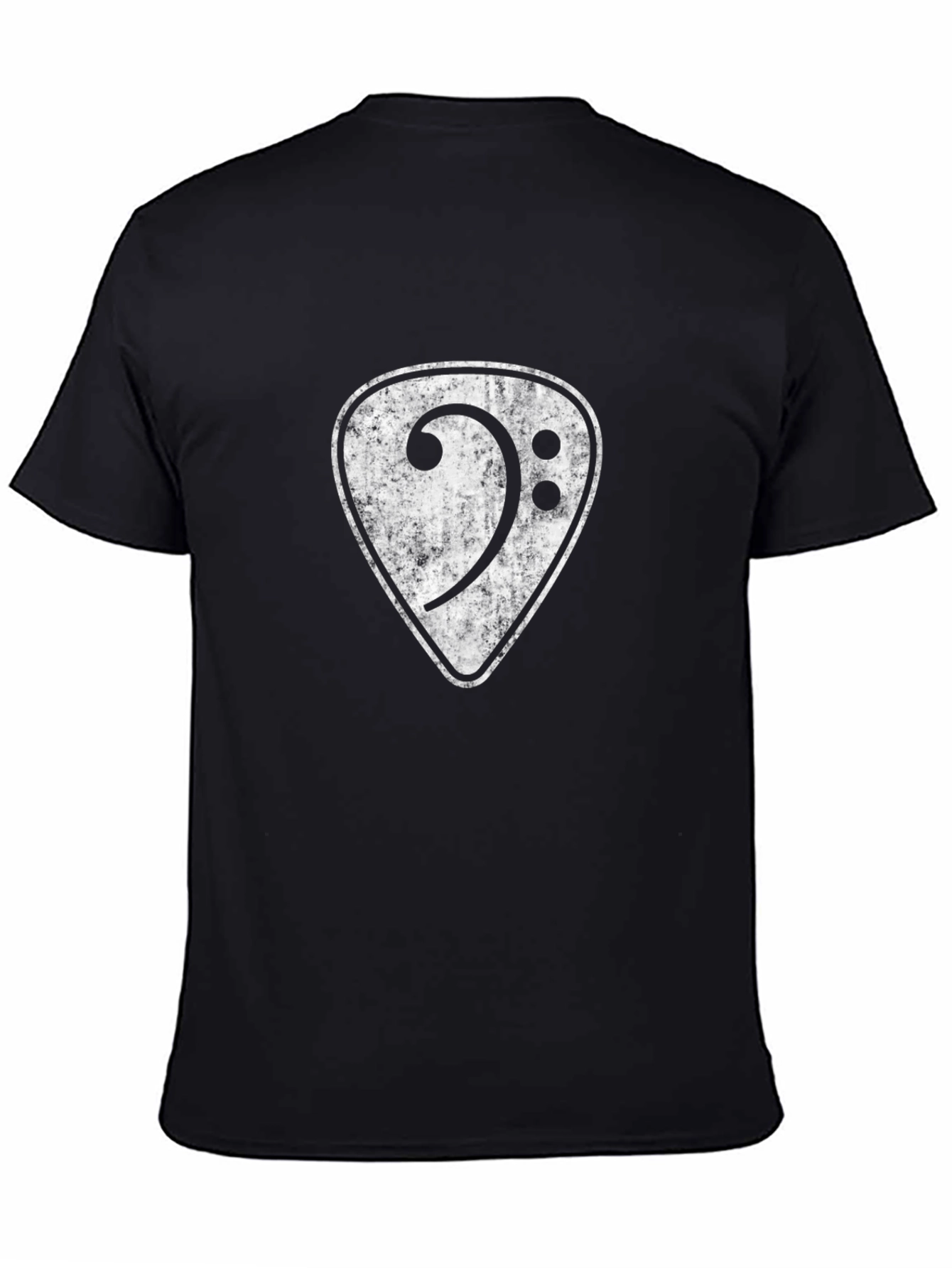 Bass Clef Guitar Pick Graphic T-Shirt