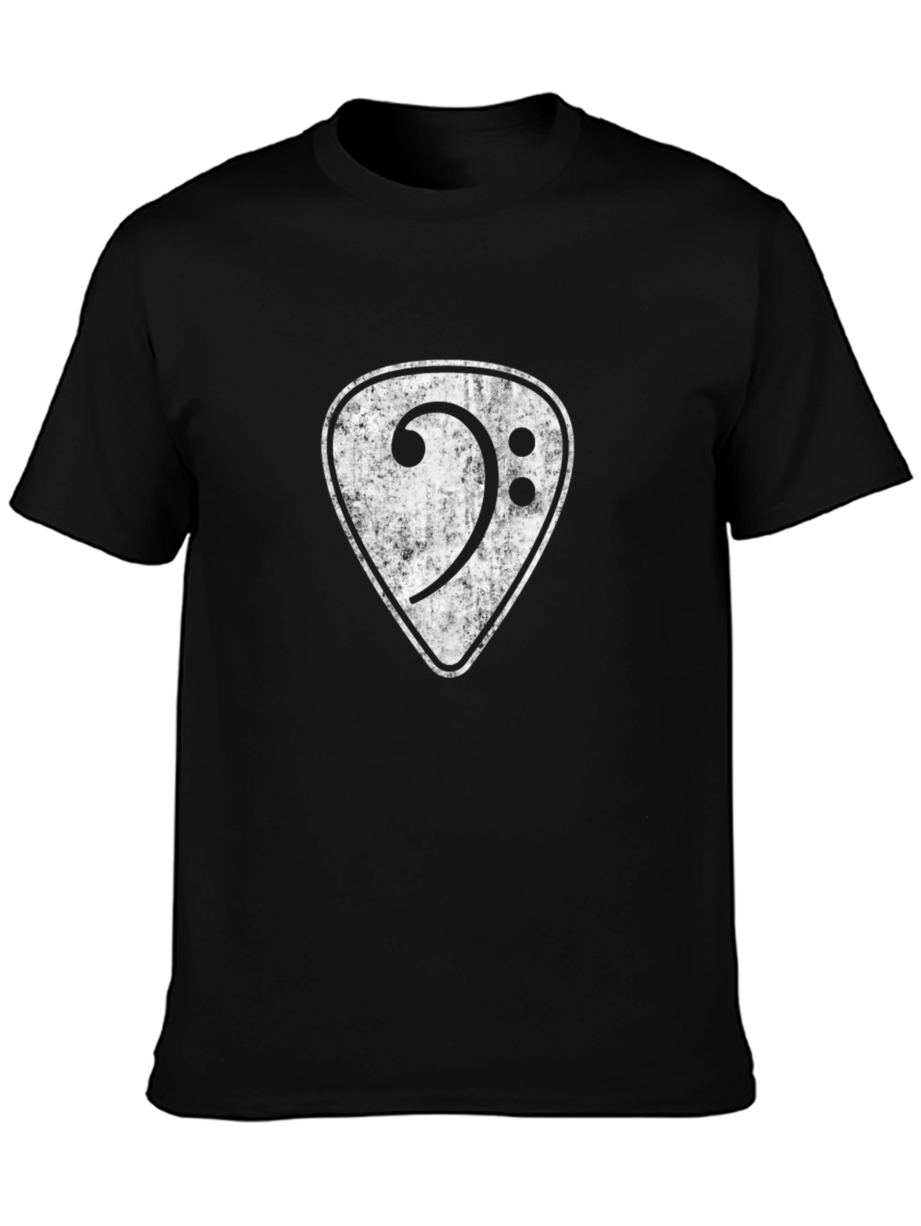 Bass Clef Guitar Pick Graphic T-Shirt