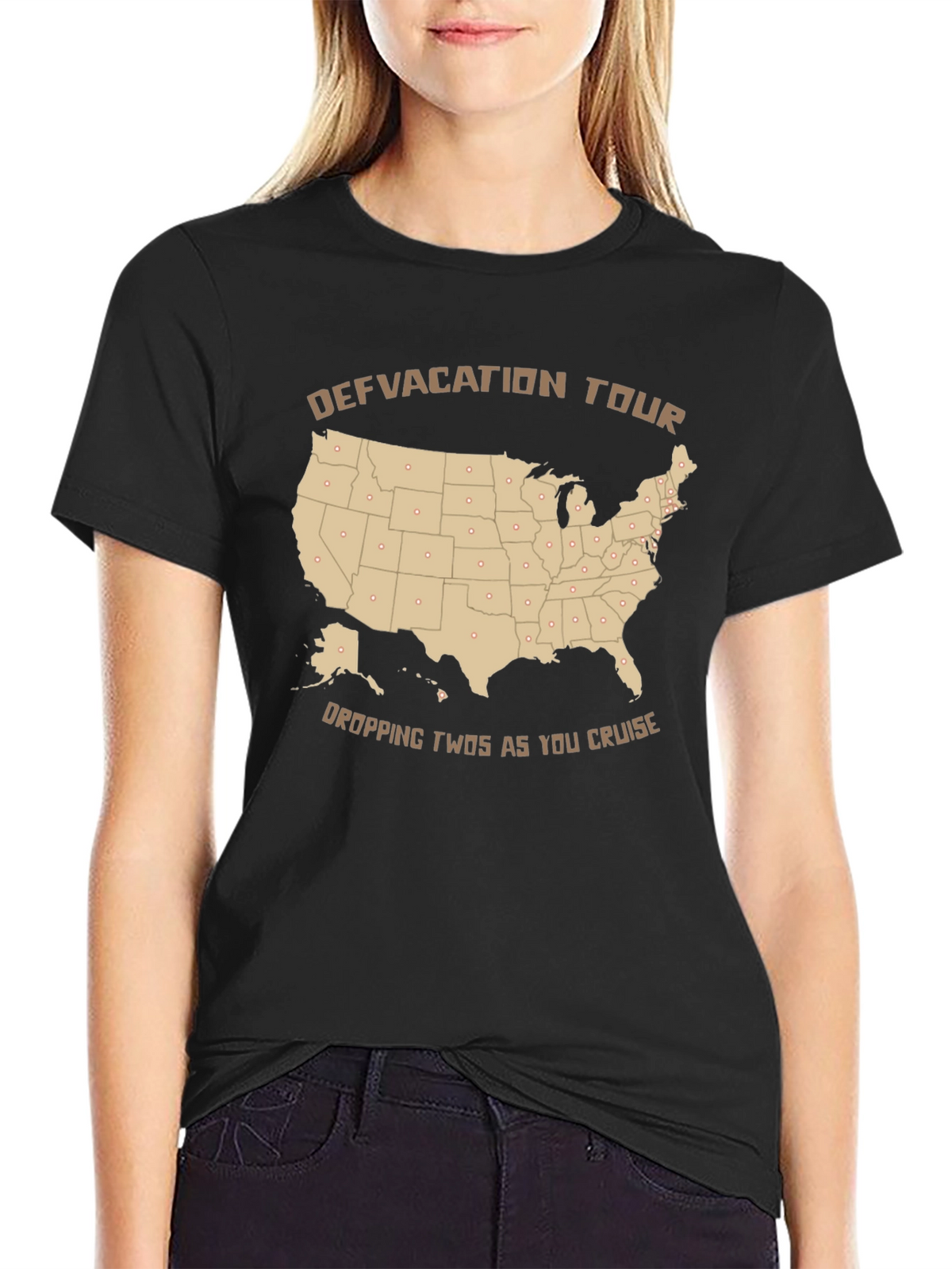 Defvacation Tour Black T-Shirt