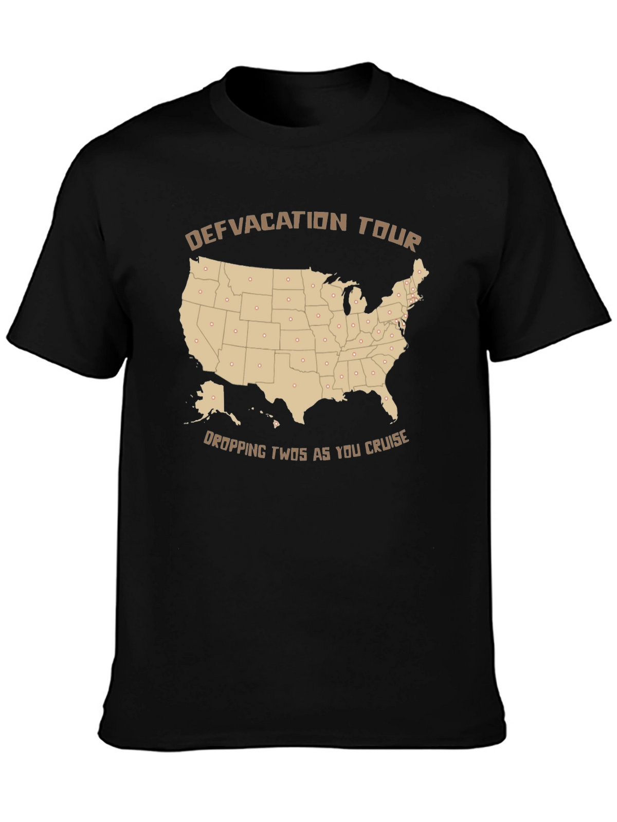Defvacation Tour Black T-Shirt