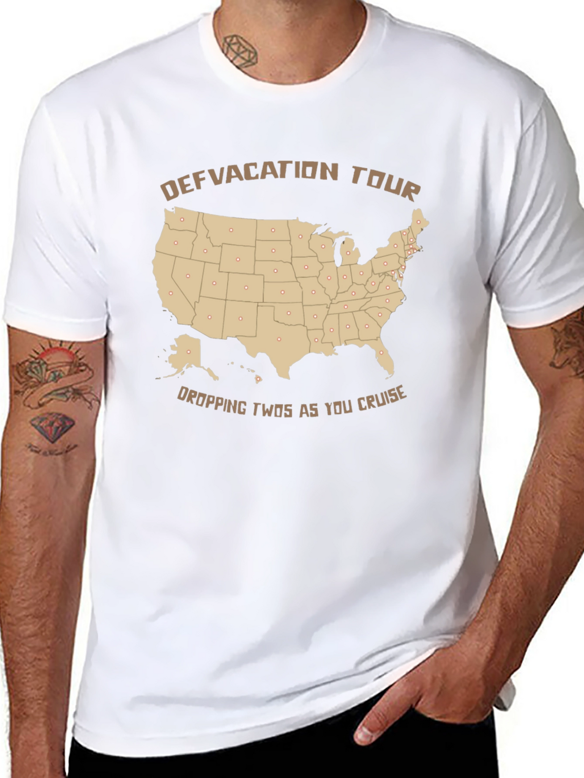 Defvacation Tour Black T-Shirt
