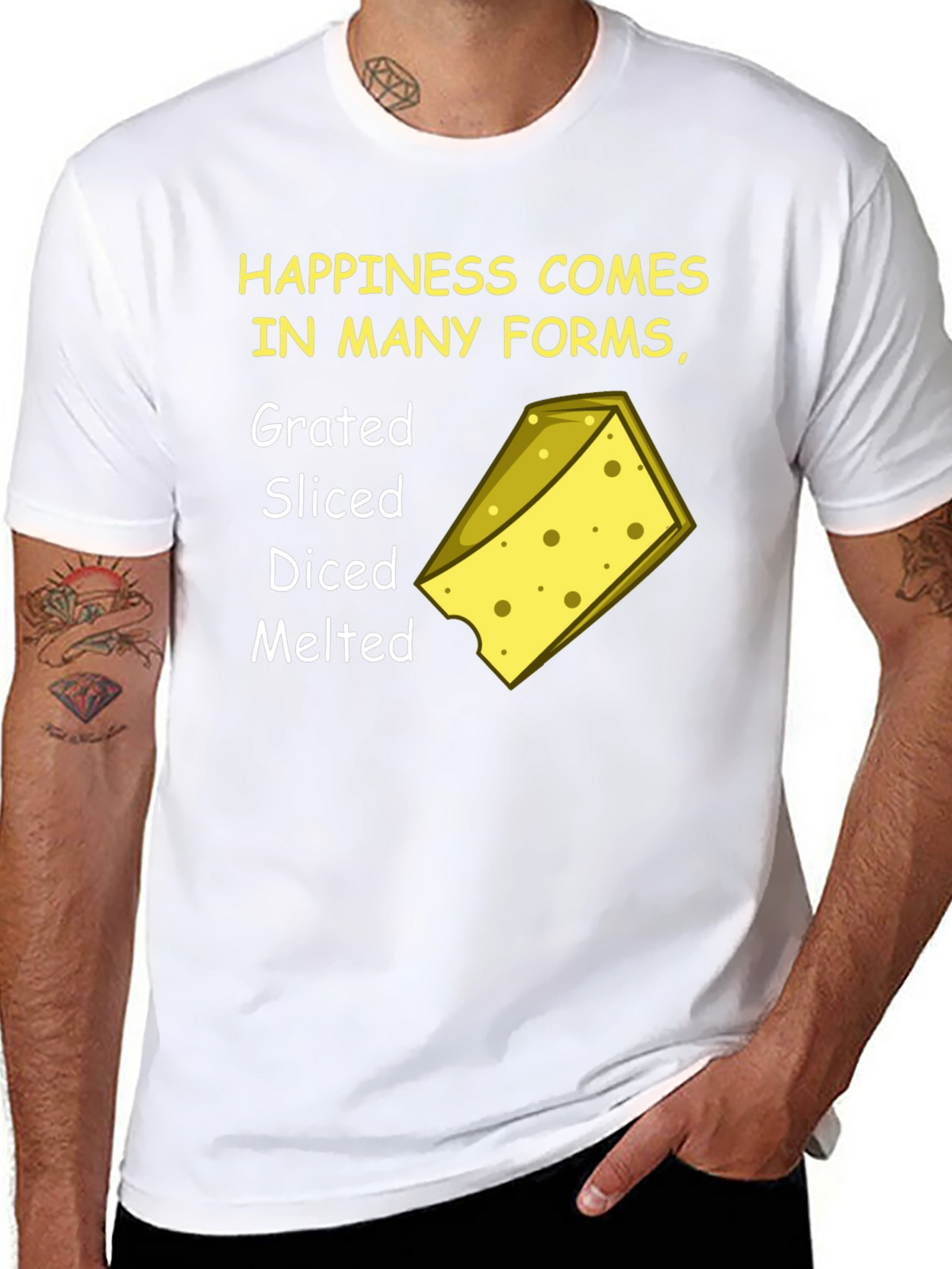 Happiness Comes in Many Forms Cheese T-Shirt