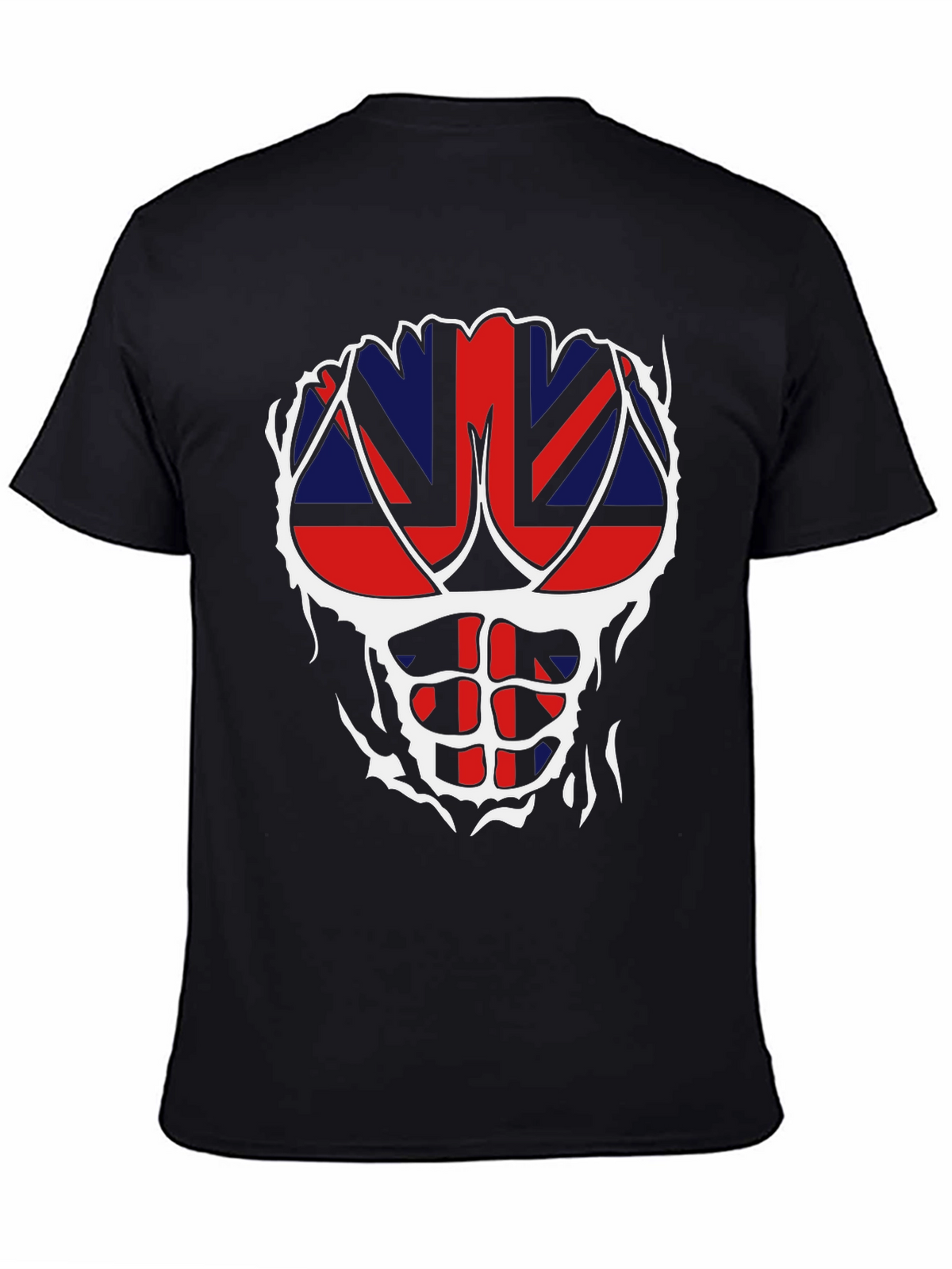 Union Jack Ripped T-Shirt - Patriotic Abs!