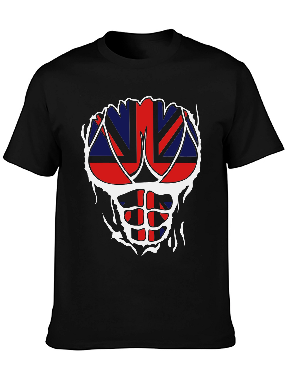 Union Jack Ripped T-Shirt - Patriotic Abs!