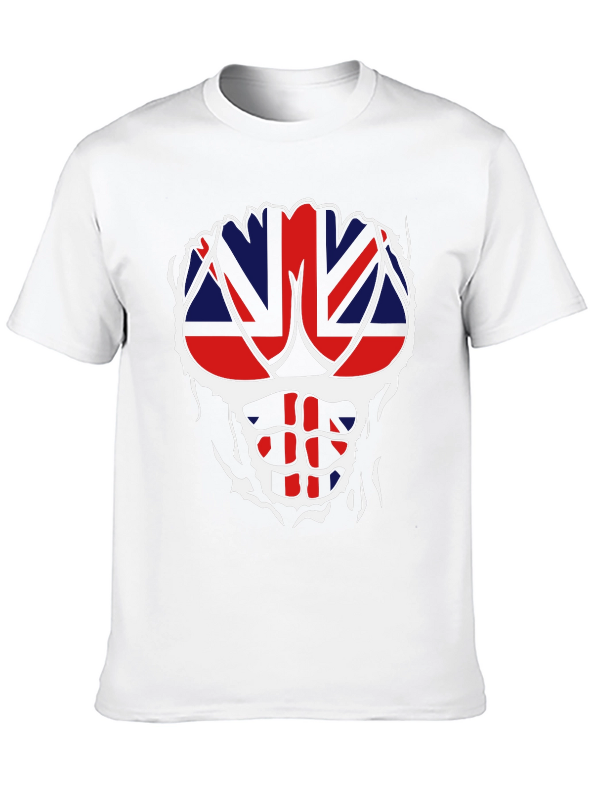 Union Jack Ripped T-Shirt - Patriotic Abs!