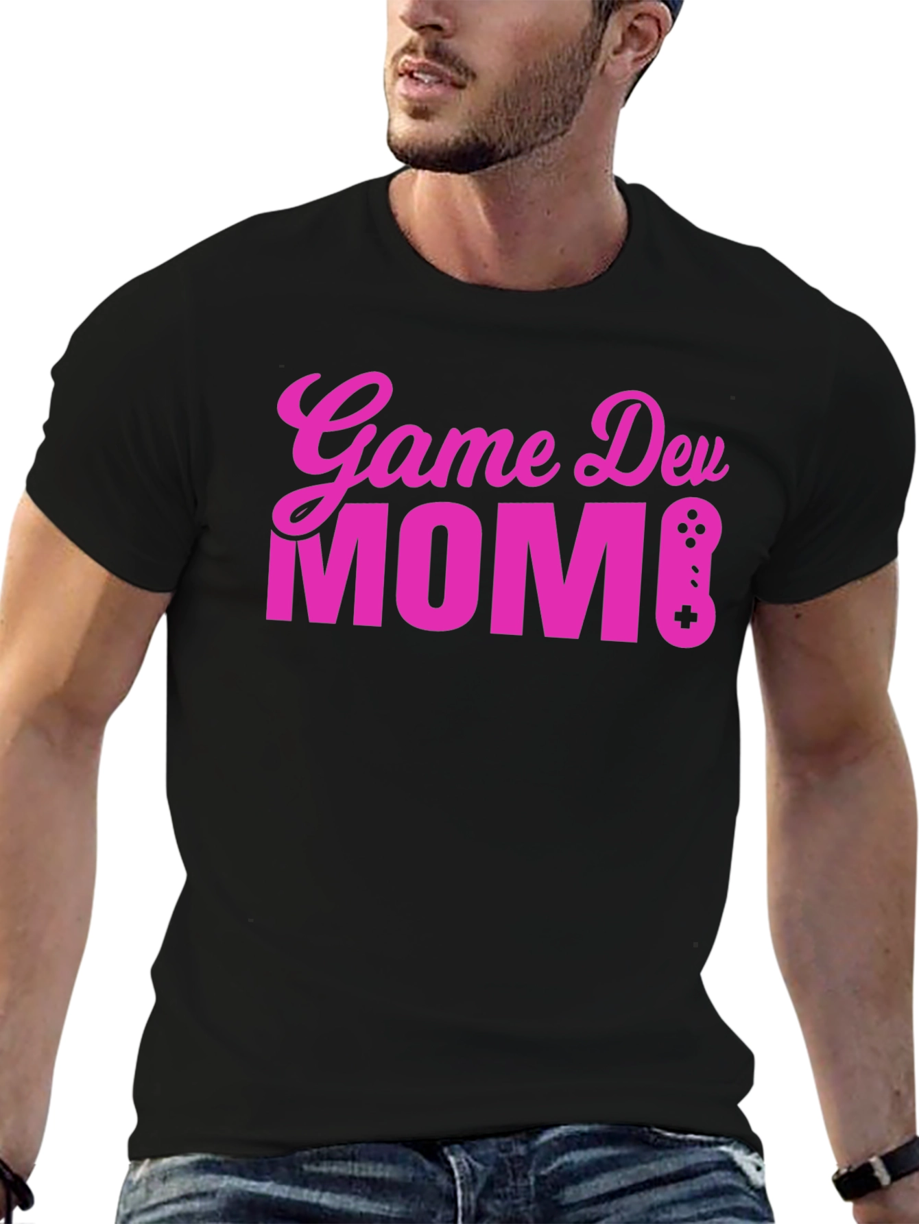Game Dev Mom T-Shirt - Black Cotton Gamer Tee