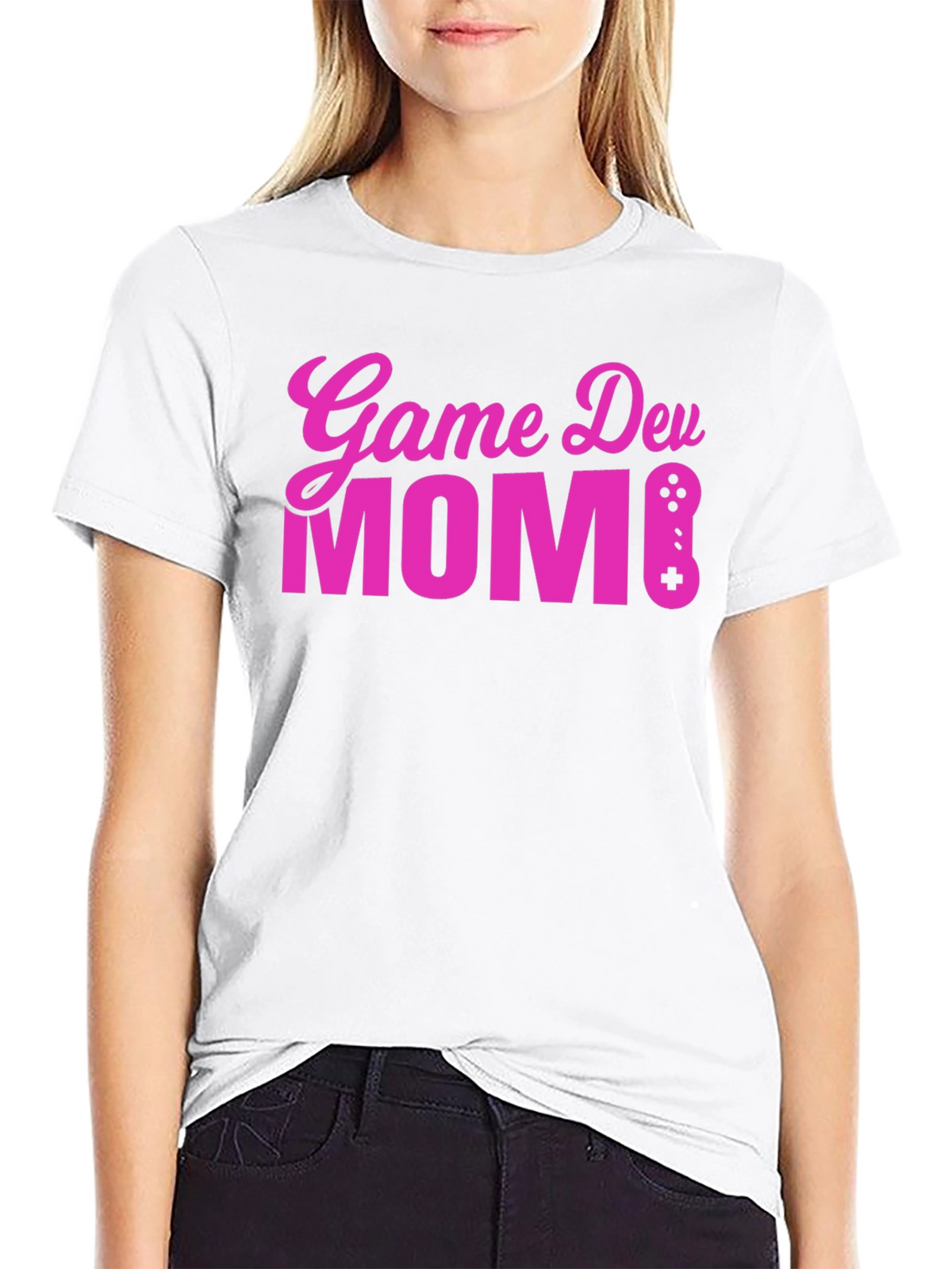 Game Dev Mom T-Shirt - Black Cotton Gamer Tee
