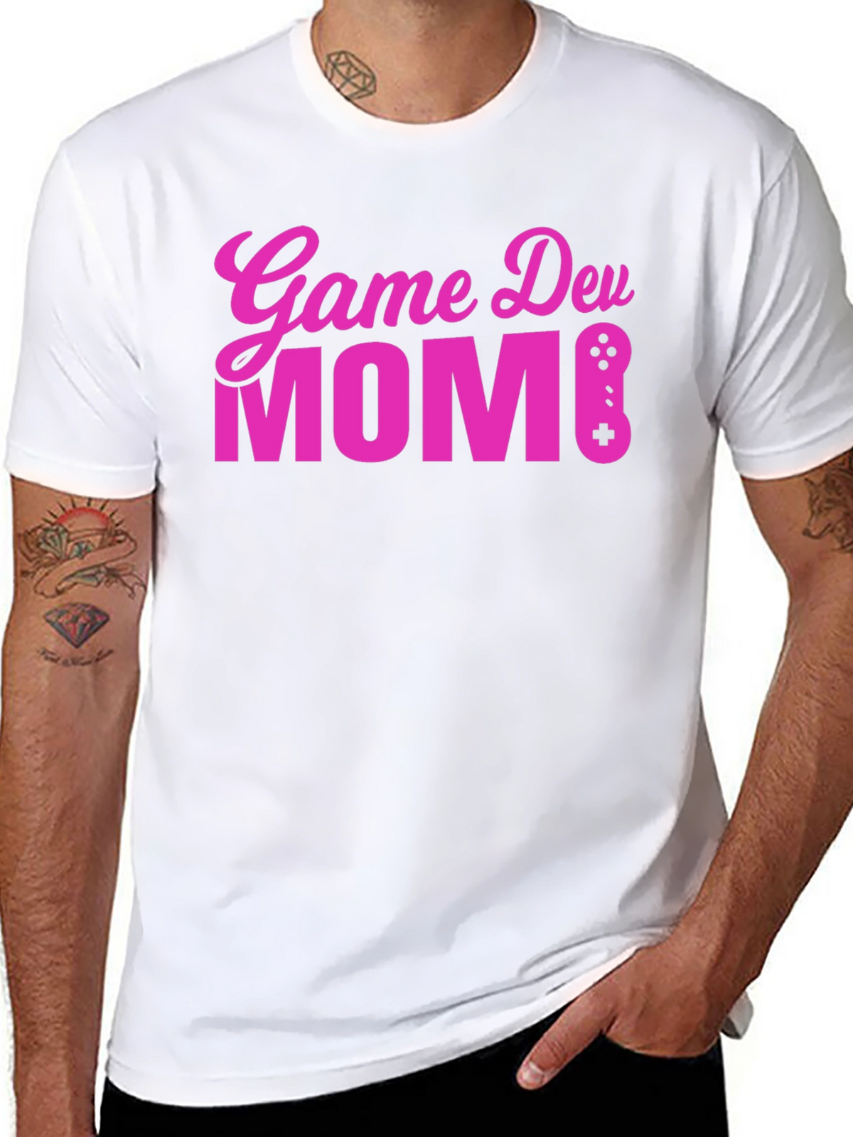 Game Dev Mom T-Shirt - Black Cotton Gamer Tee