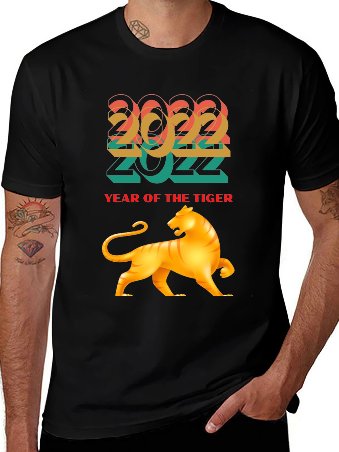 2022 Year of the Tiger Graphic Tee - Black