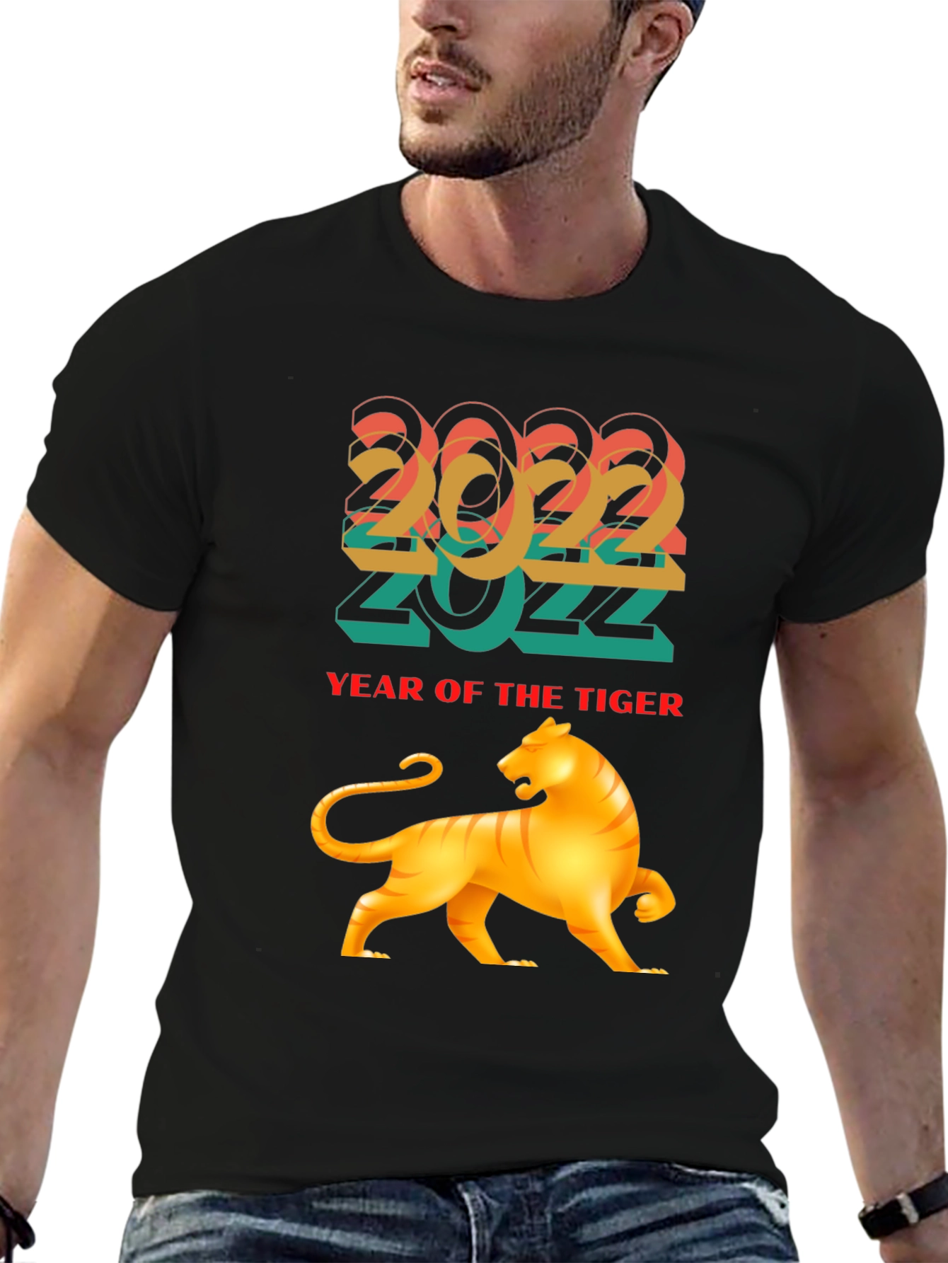 2022 Year of the Tiger Graphic Tee - Black