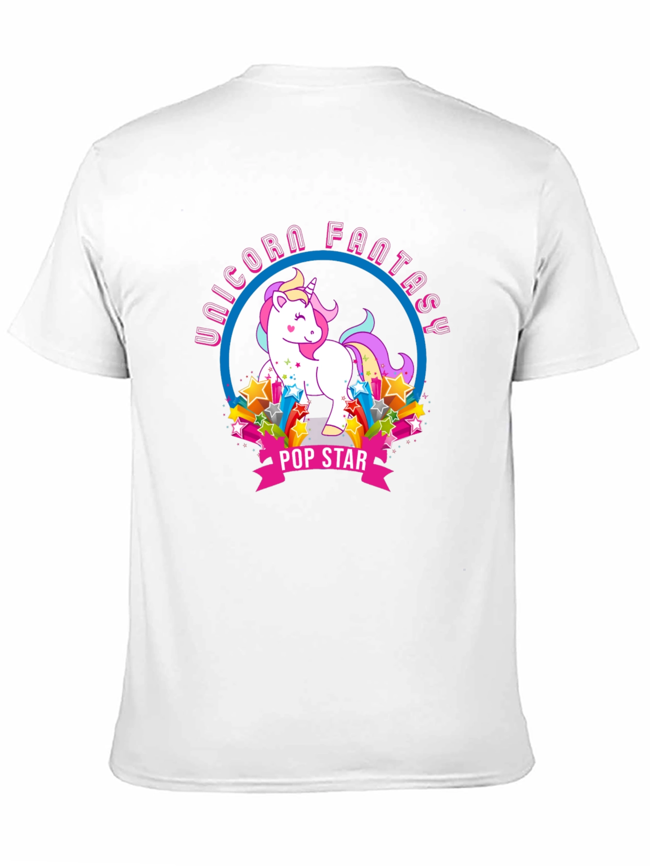 Unicorn Fantasy Pop Star Graphic T-Shirt