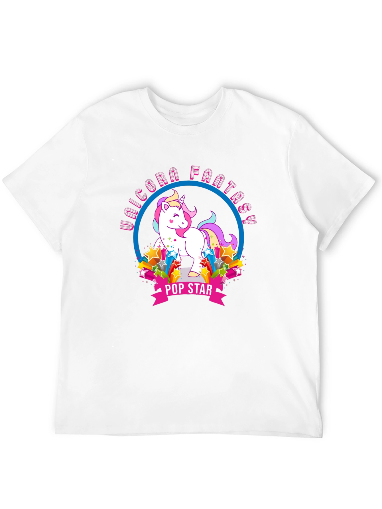 Unicorn Fantasy Pop Star Graphic T-Shirt