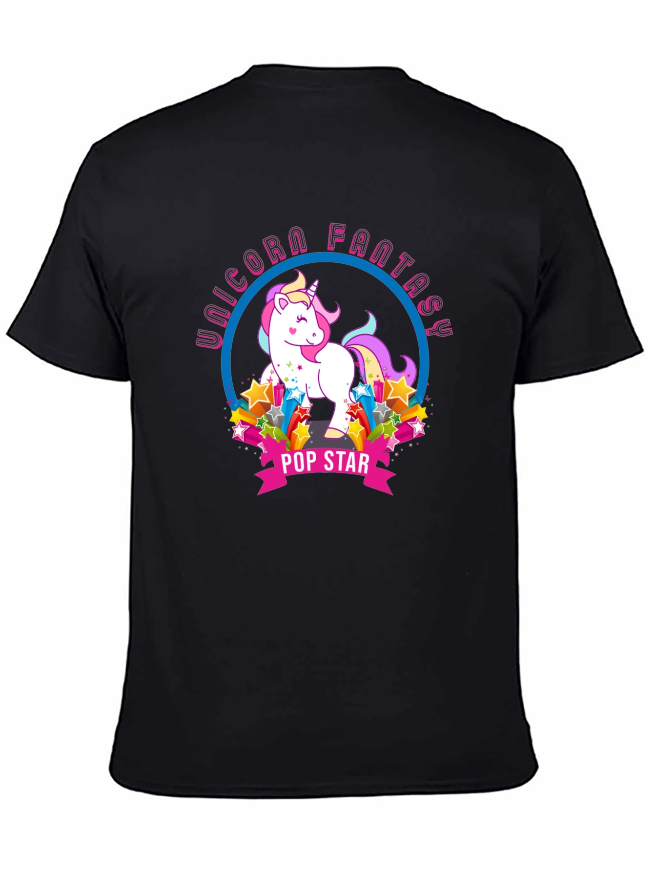 Unicorn Fantasy Pop Star Graphic T-Shirt