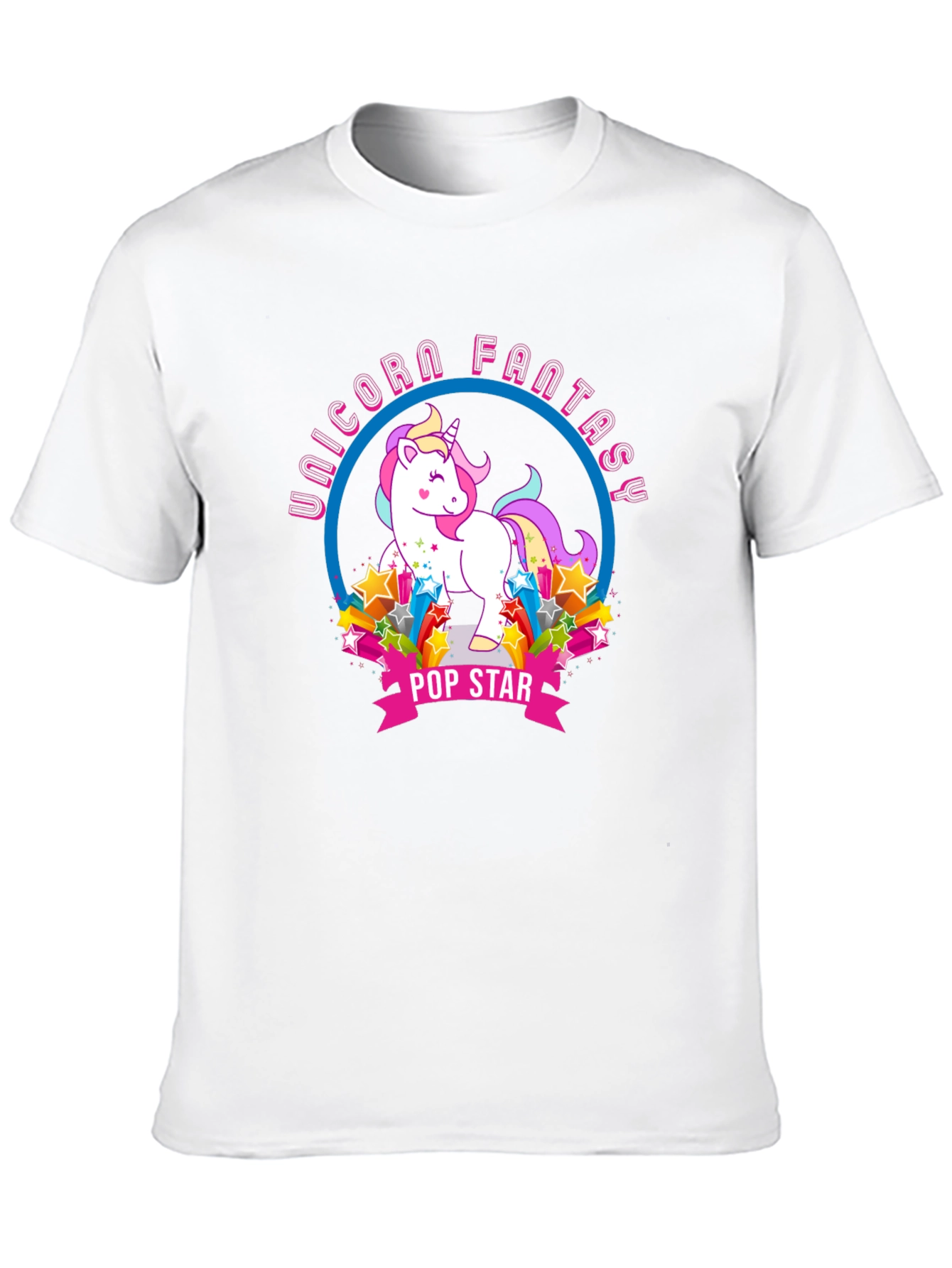 Unicorn Fantasy Pop Star Graphic T-Shirt