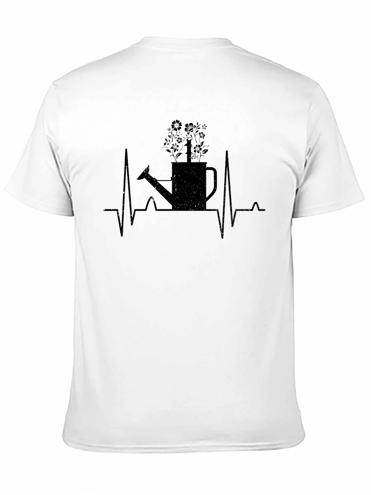 Gardener Heartbeat T-Shirt - Black Cotton Tee