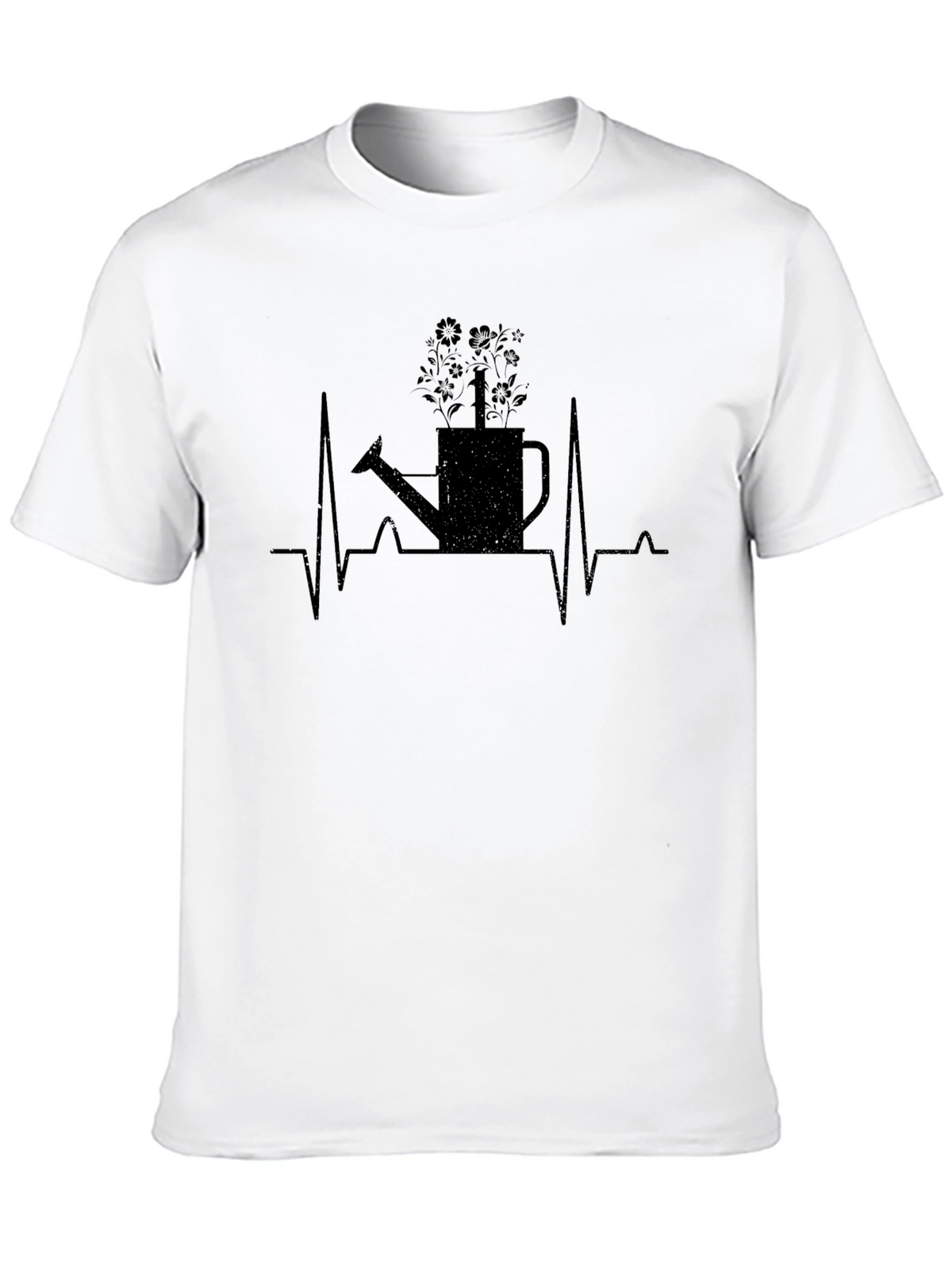 Gardener Heartbeat T-Shirt - Black Cotton Tee