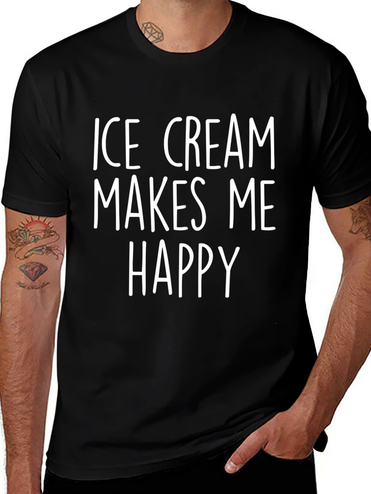 Ice Cream Makes Me Happy T-Shirt
