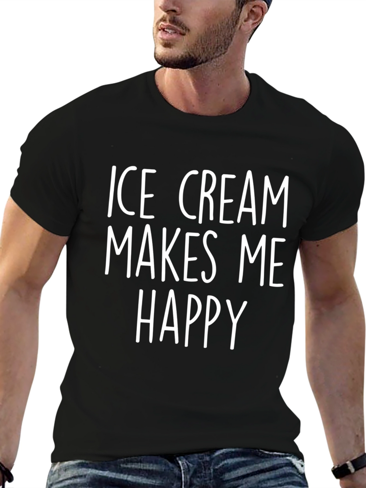 Ice Cream Makes Me Happy T-Shirt
