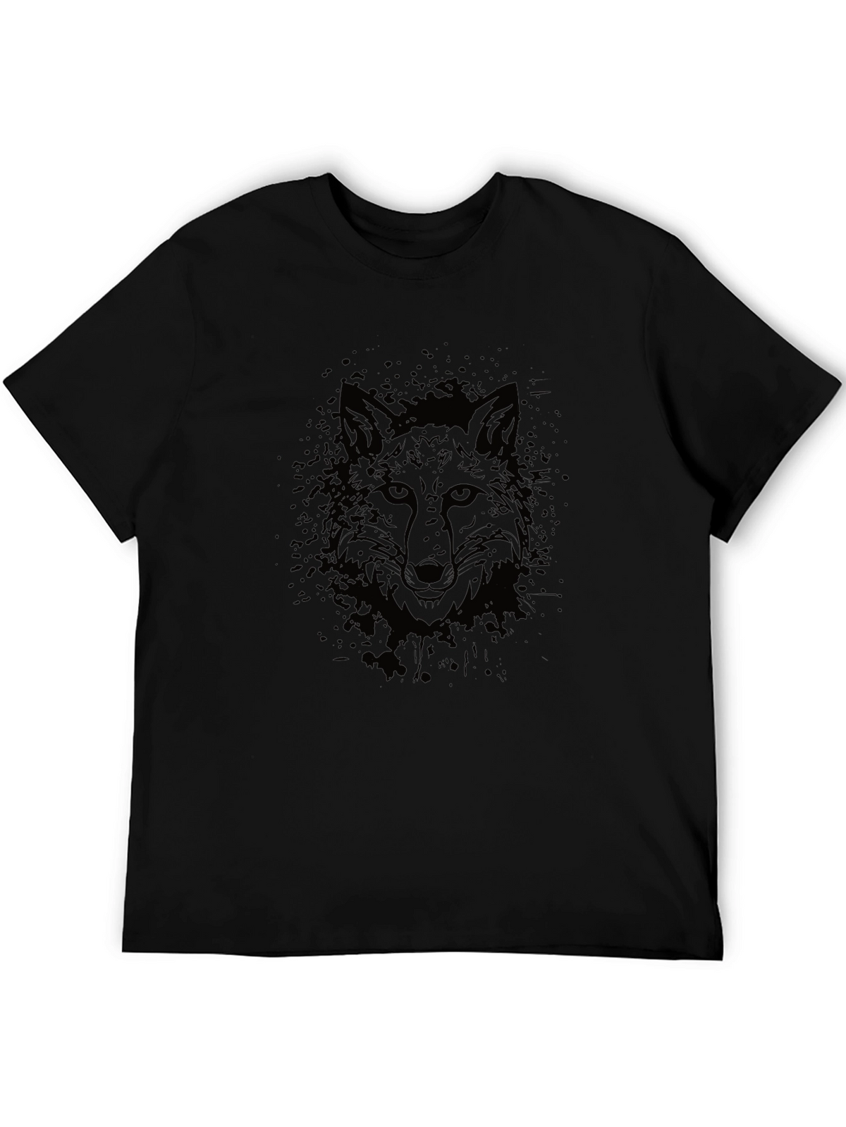 Mens Black Fox Graphic T-Shirt