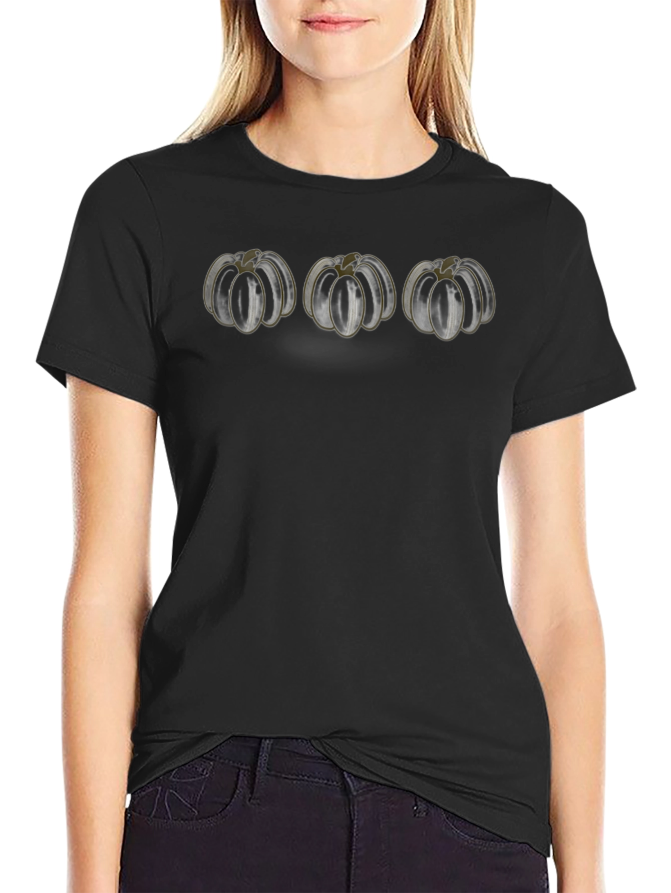 Pumpkin T-Shirt Halloween Style - Black