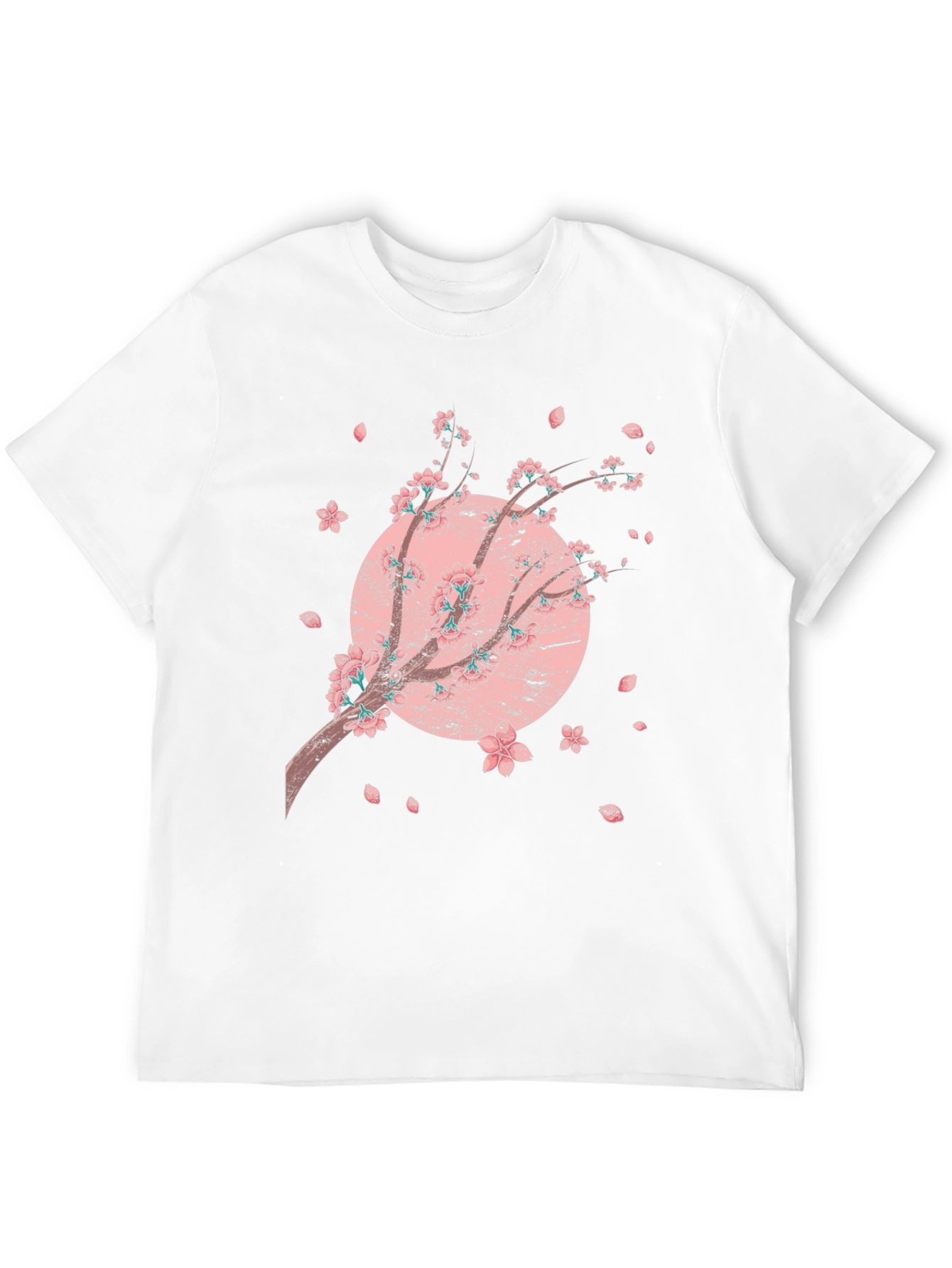 Cherry Blossom Graphic Black T-Shirt