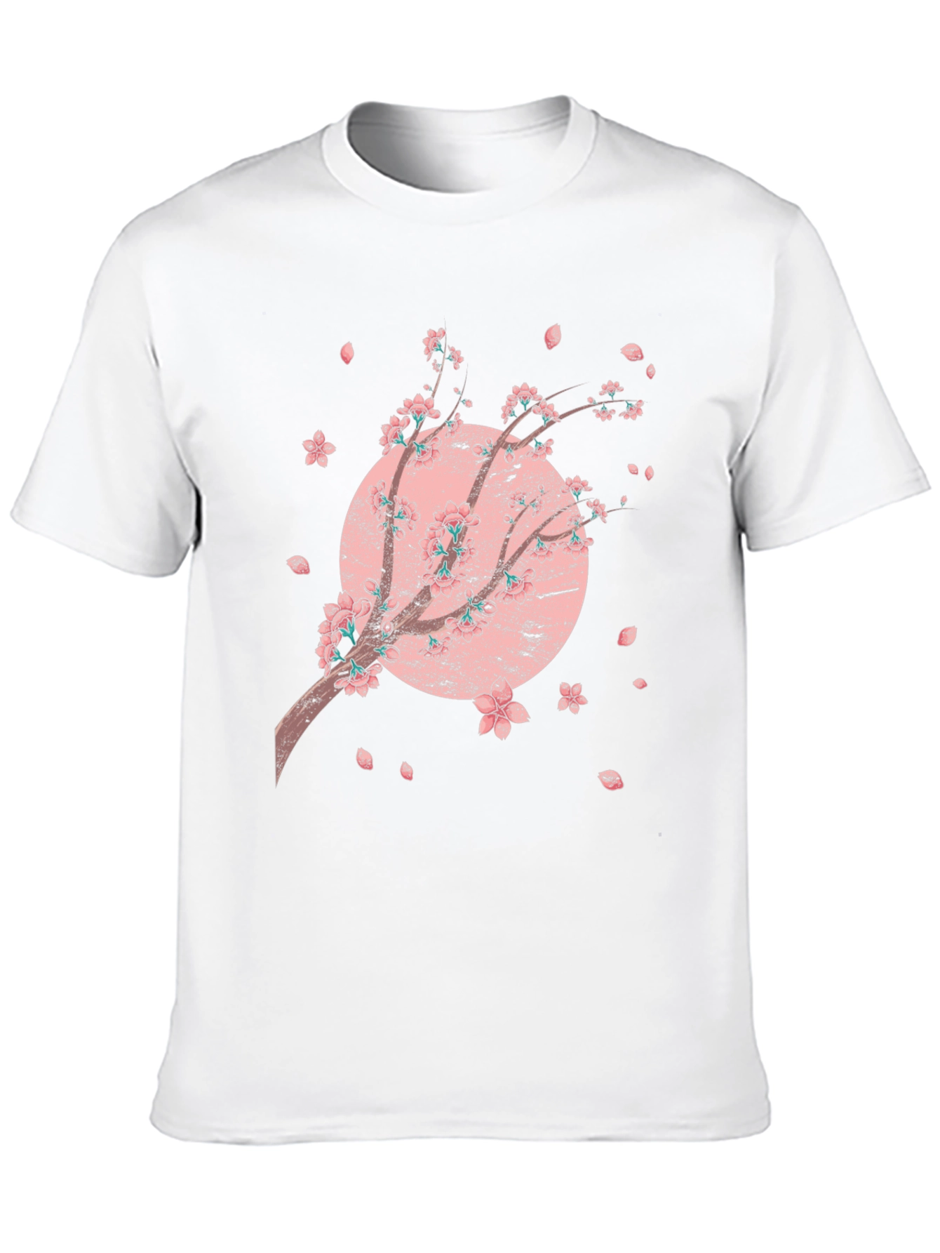 Cherry Blossom Graphic Black T-Shirt