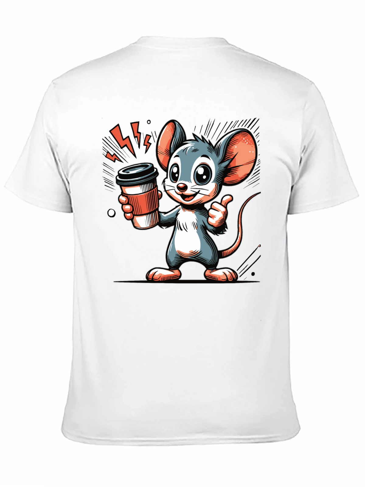 Mouse Coffee T-Shirt - Cartoon Style