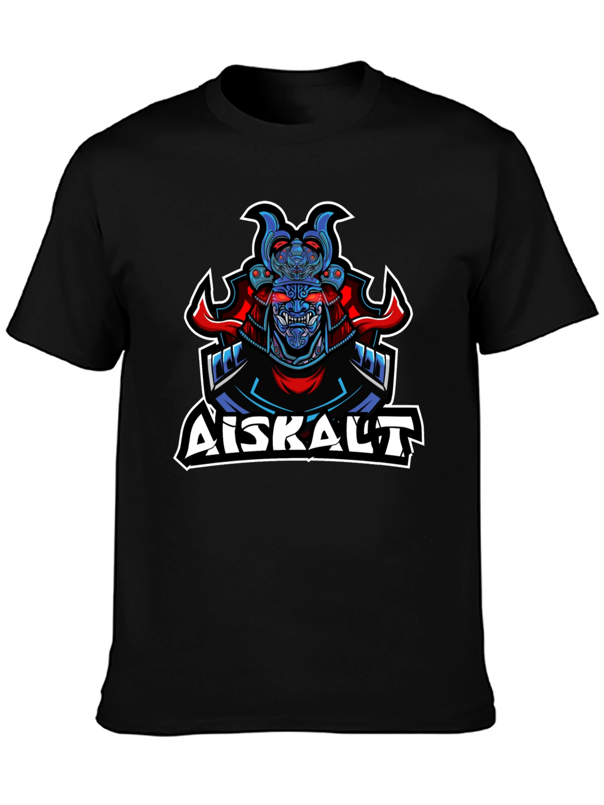 Samurai Graphic Print Black T-Shirt