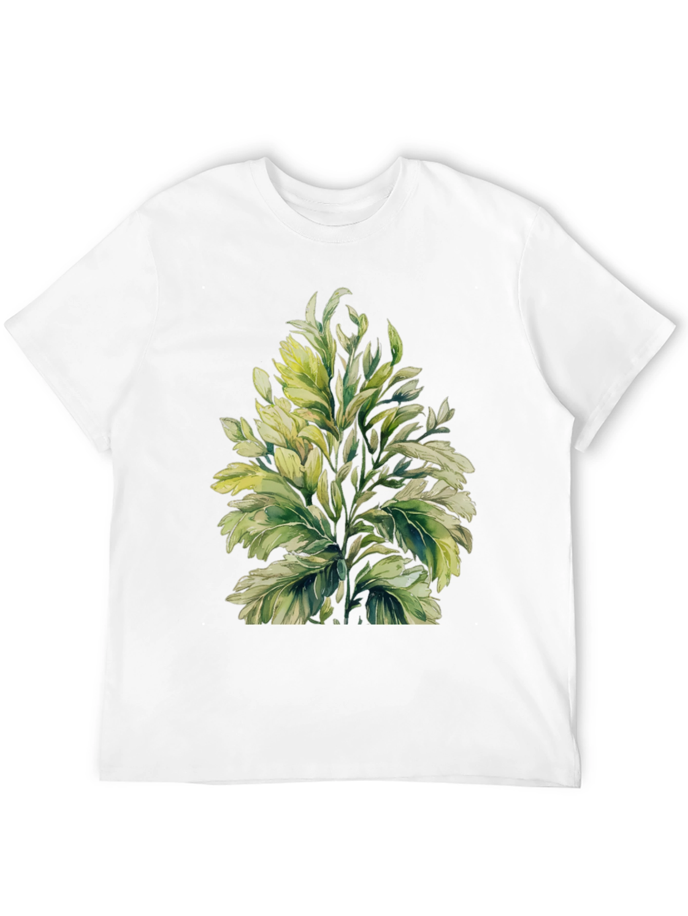 Botanical Print Black T-Shirt