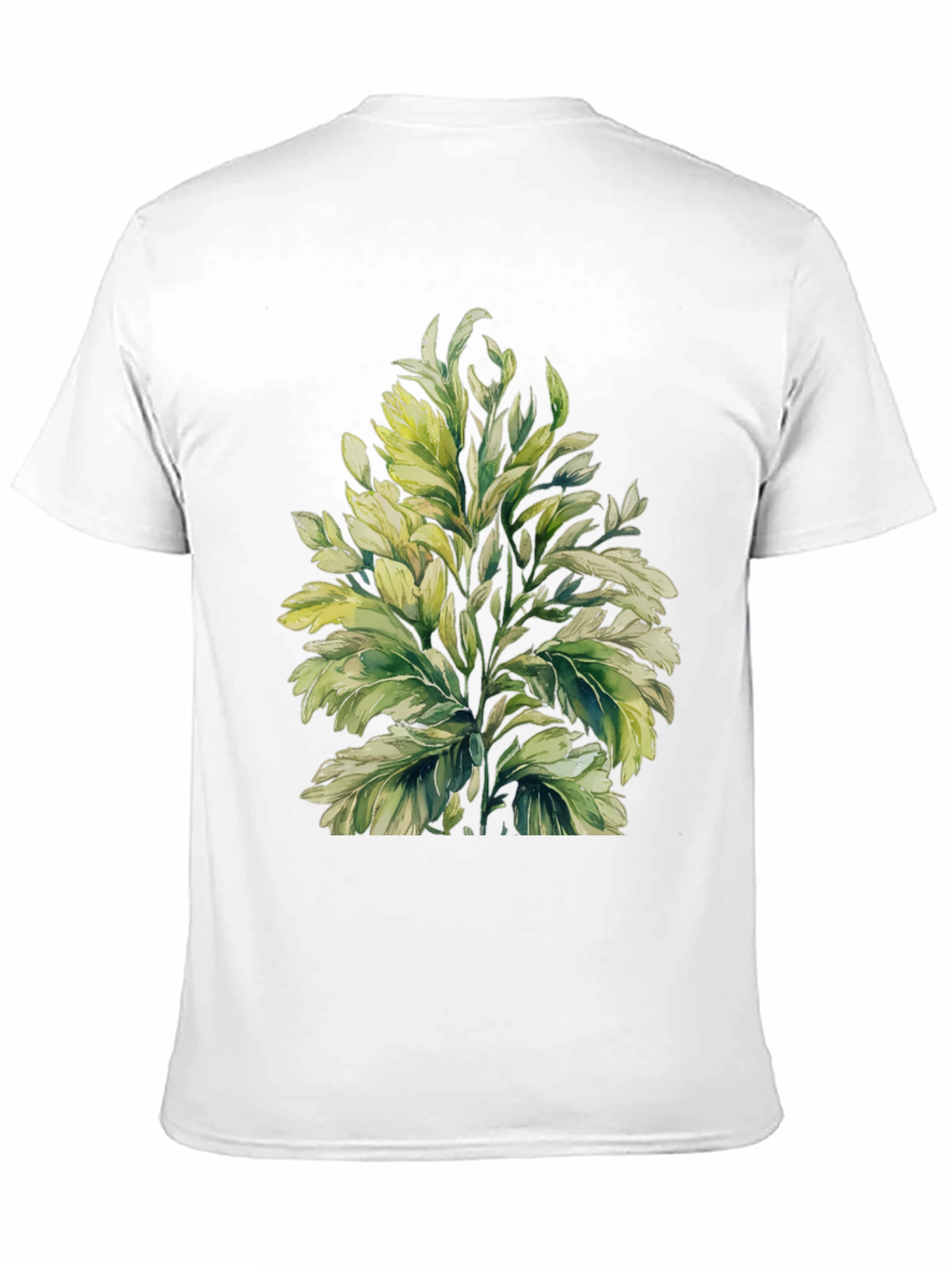 Botanical Print Black T-Shirt