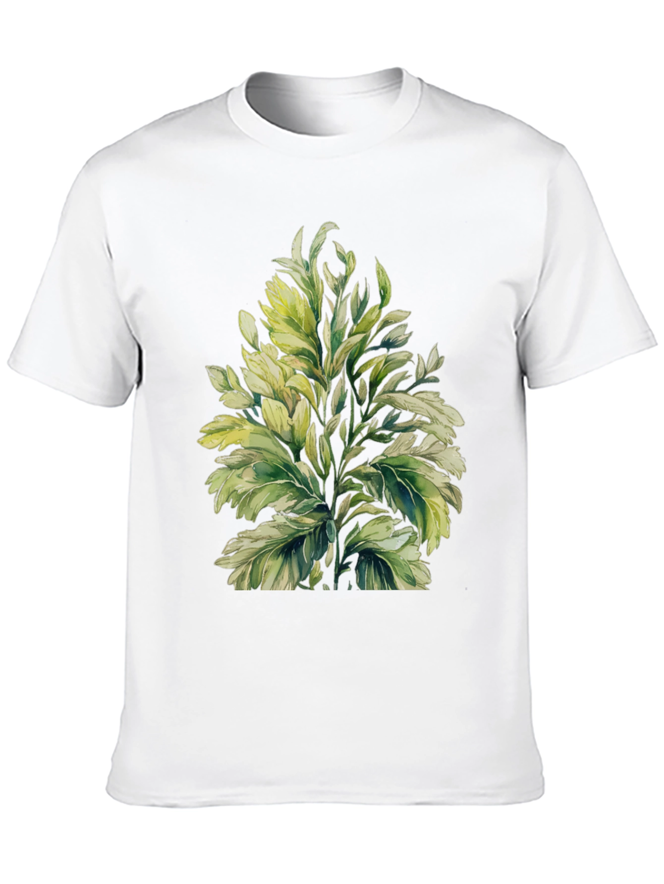 Botanical Print Black T-Shirt