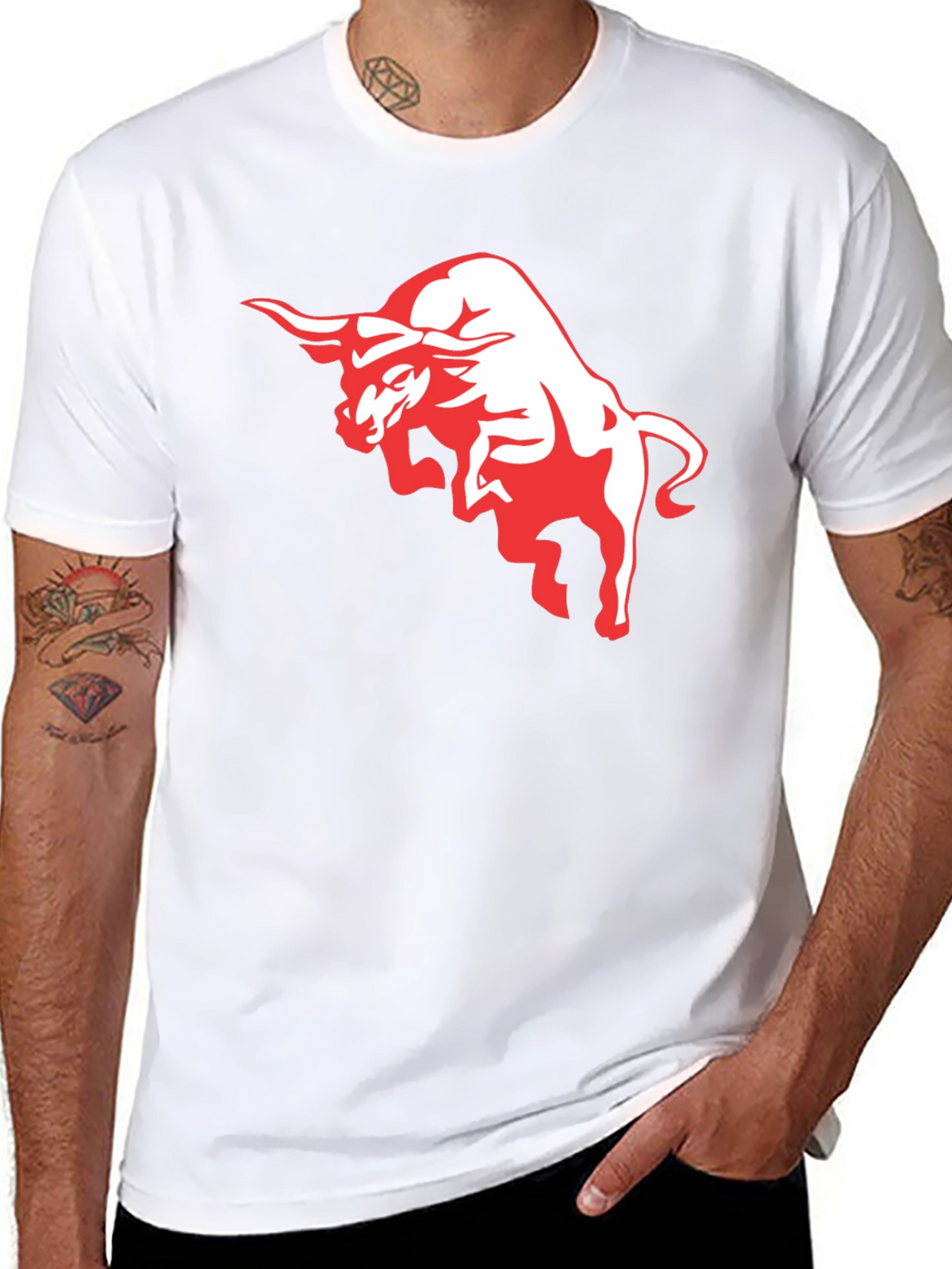 Bold Bull Graphic T-Shirt - Black