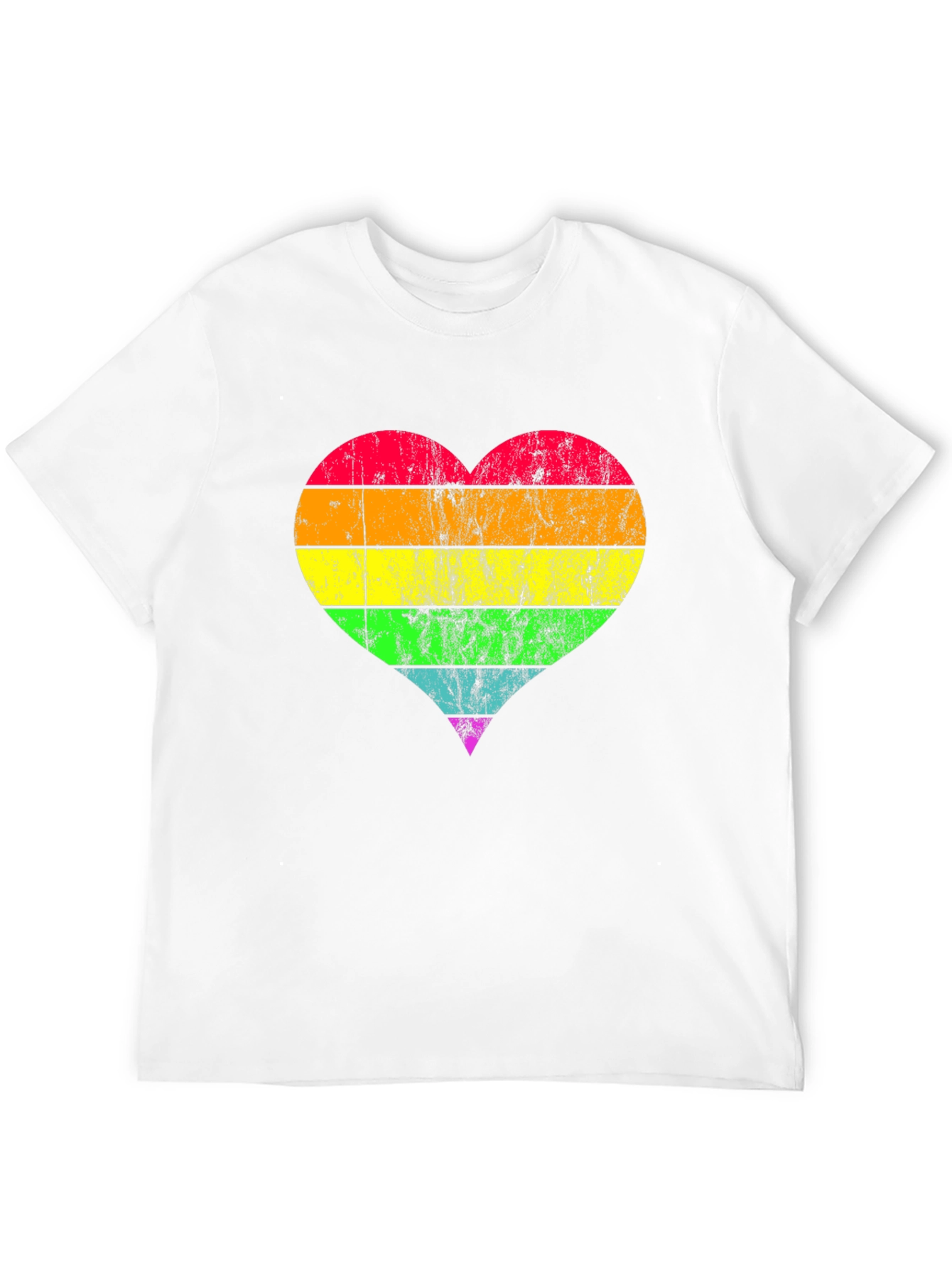 Rainbow Heart Pride T-Shirt - Soft Cotton Blend