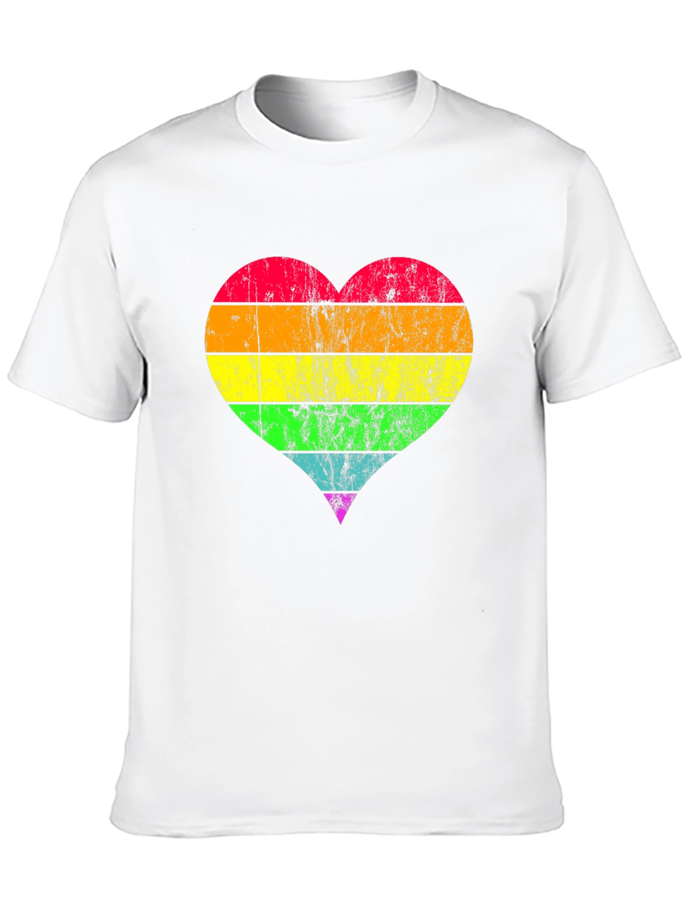 Rainbow Heart Pride T-Shirt - Soft Cotton Blend