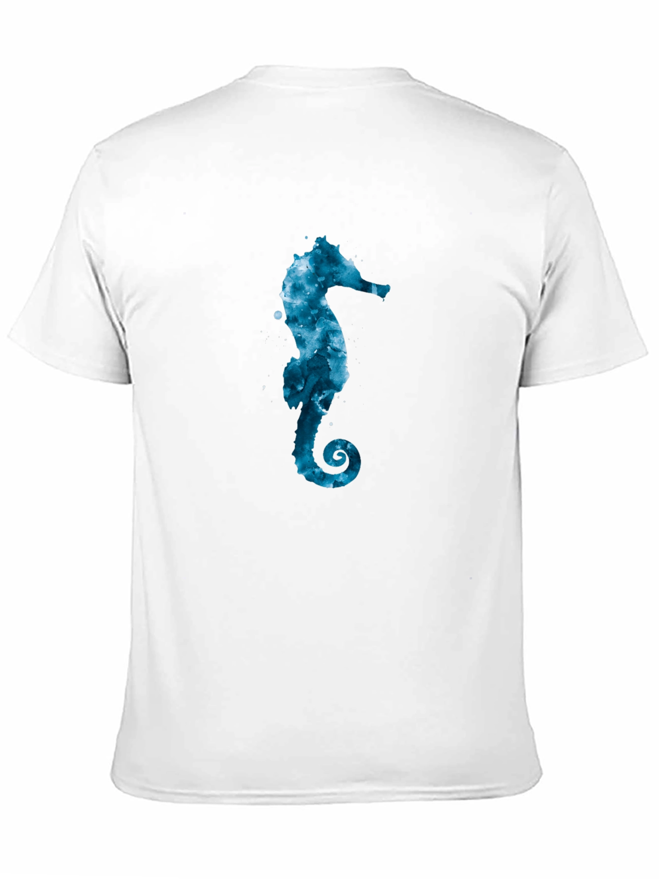 Sea Horse Graphic Tee - Black Cotton Blend