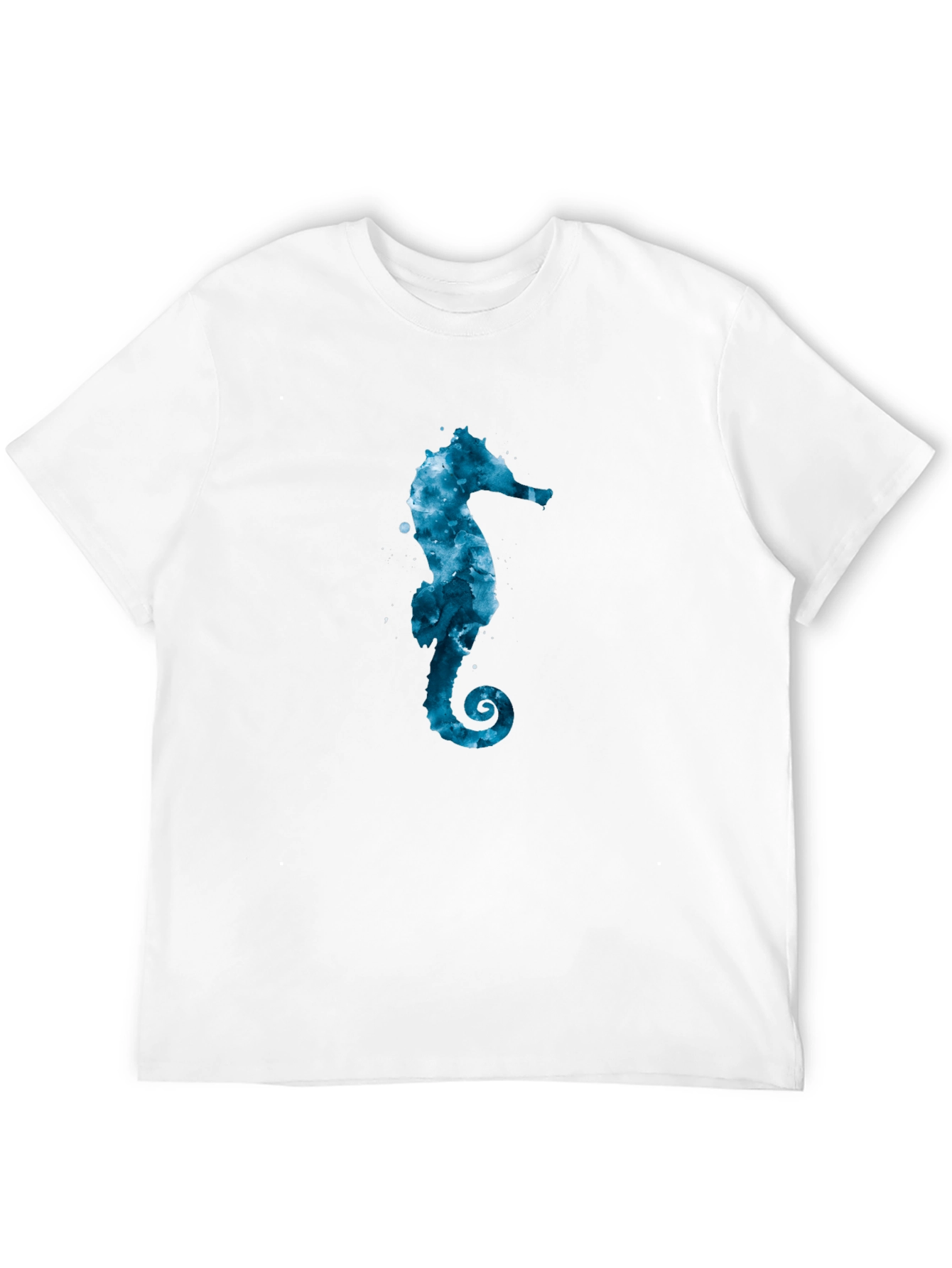 Sea Horse Graphic Tee - Black Cotton Blend