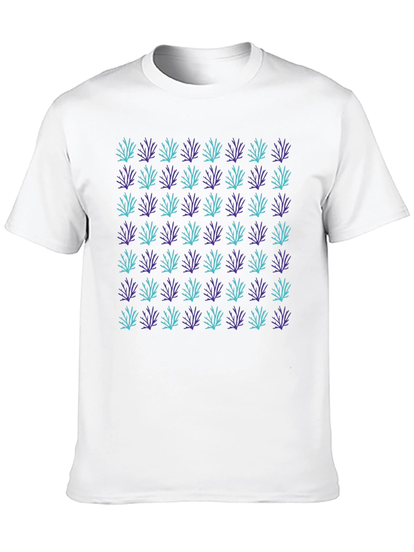 Patterned Crew Neck T-Shirt