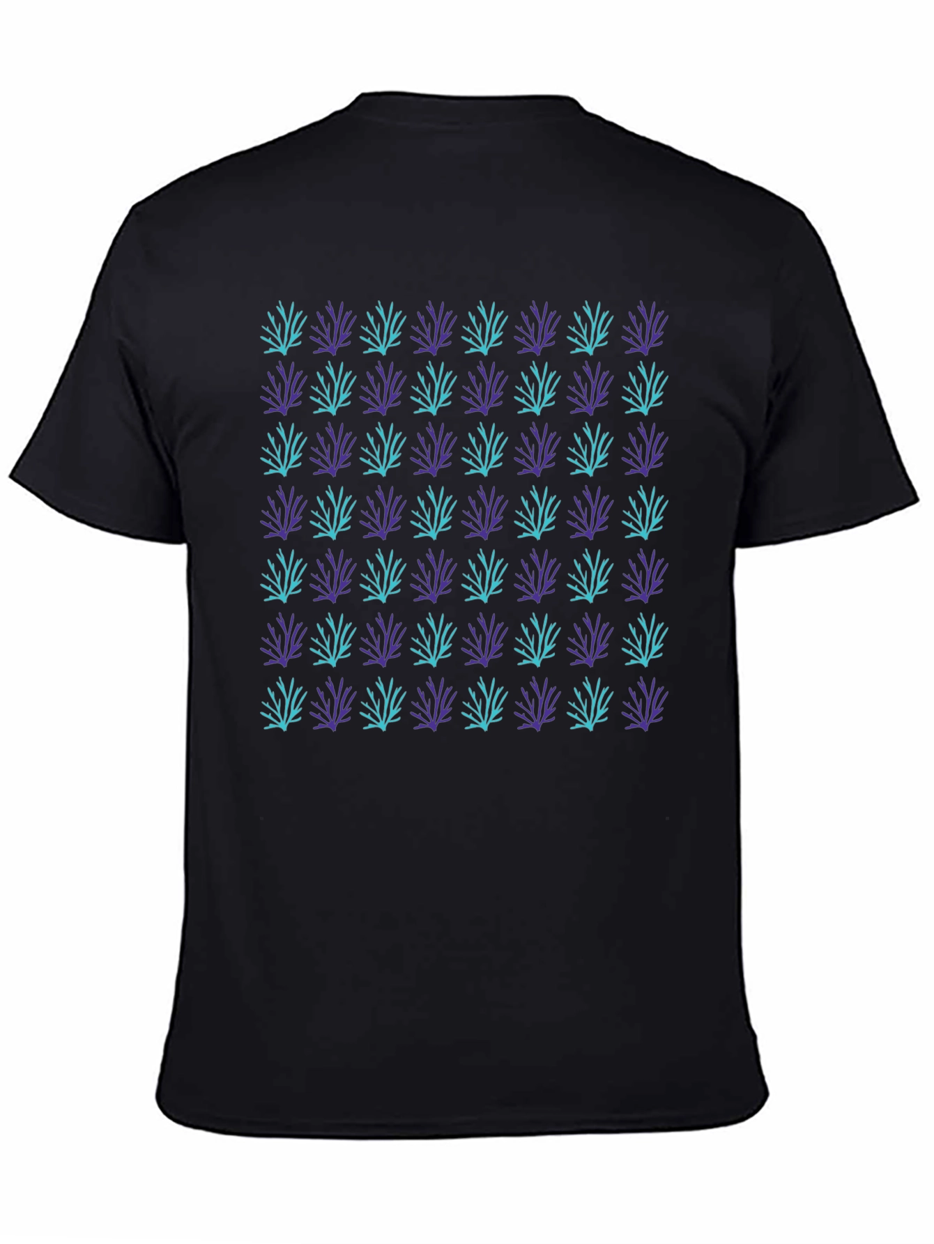 Patterned Crew Neck T-Shirt