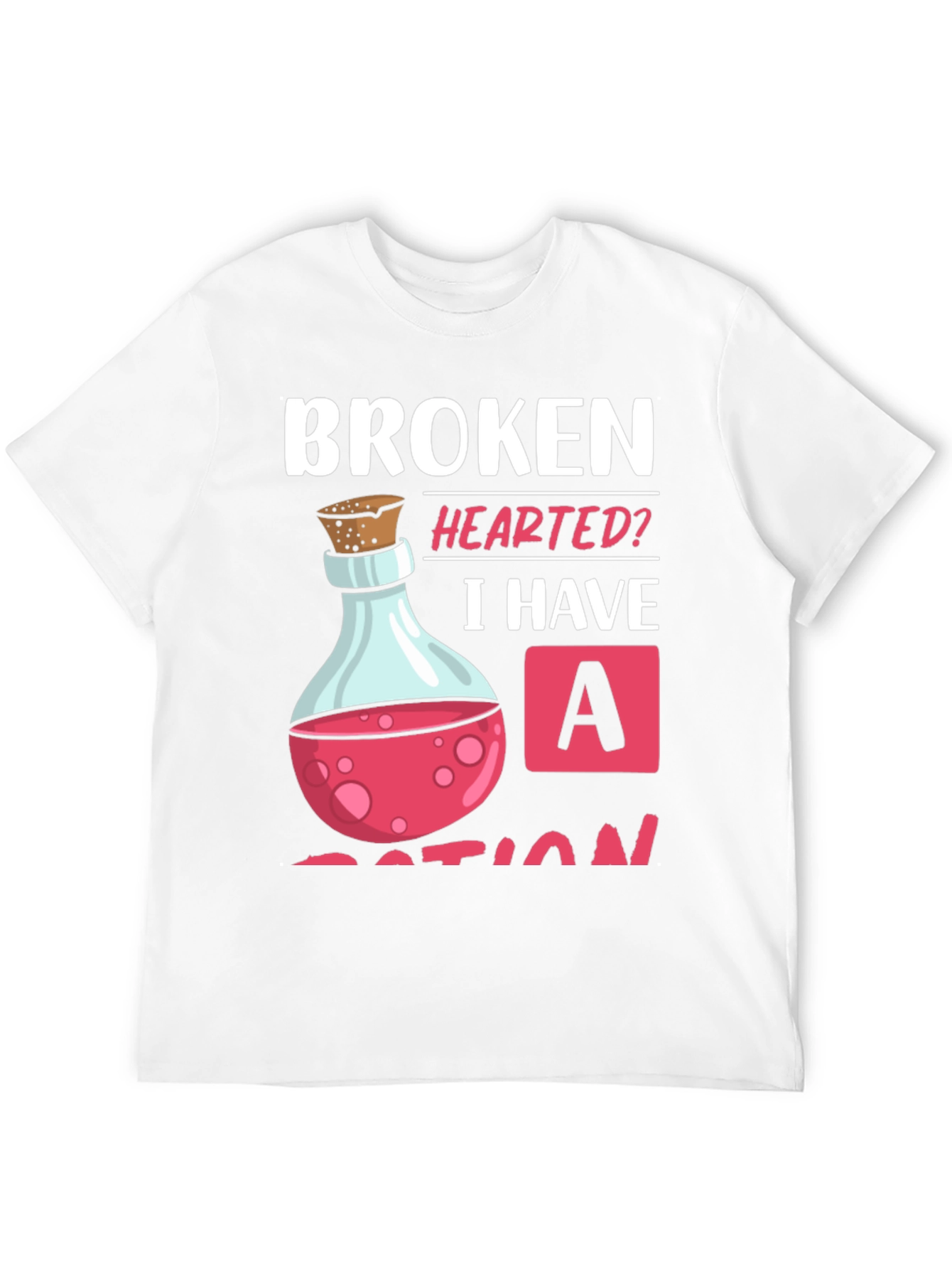 Broken Hearted Potion T-Shirt - Novelty Graphic Tee